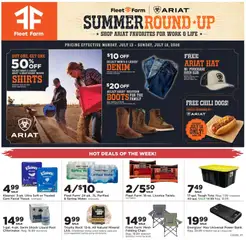 Preview of Mills Fleet Farm weekly ads valid from 07/13/2026