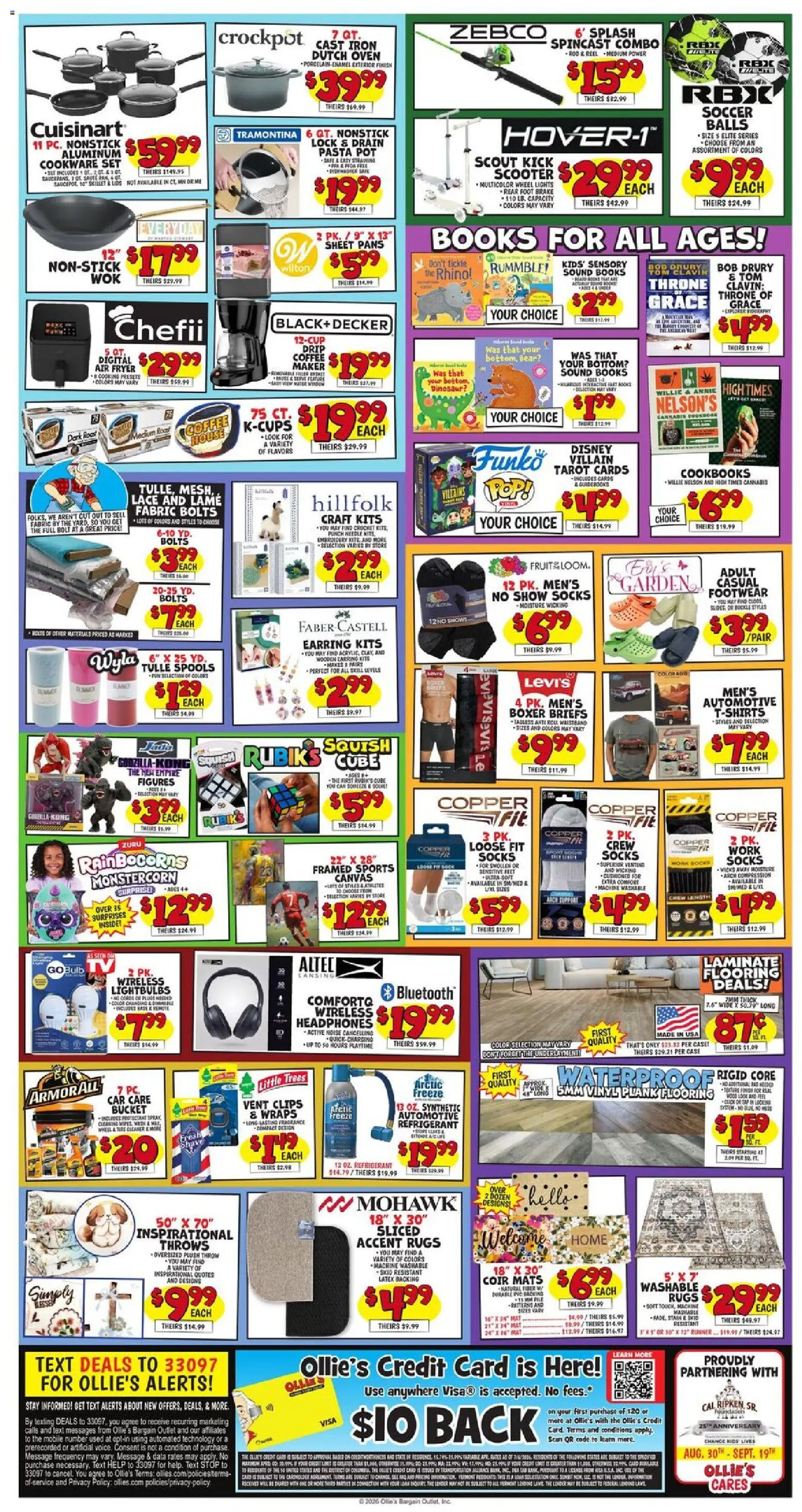 Ollie's Ad - valid from 08/26/2026 | Page: 2 | Products: Boxer briefs, Skillet, Air fryer, Oven