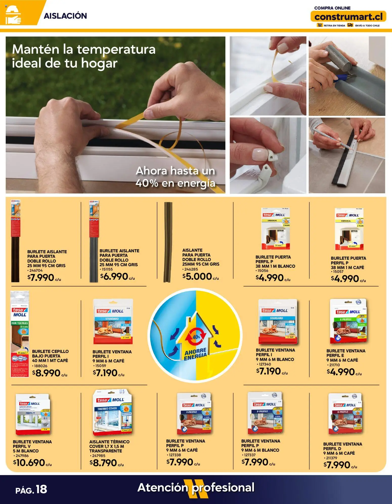 Construmart Ofertas │ válido desde el 31.07.2026 | Página: 18 | Productos: Burlete, Perfil, Café, Bajo