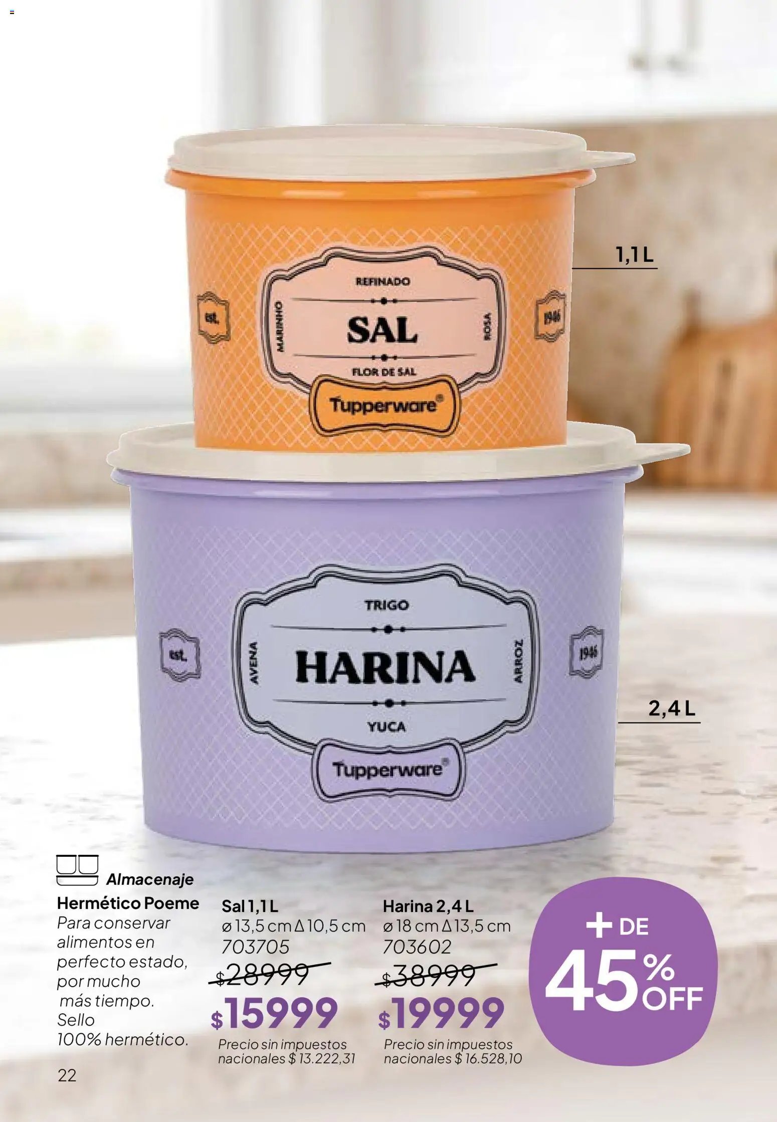 Tupperware Folleto │ válido desde el 10.04.2026 | Página: 23 | Productos: Harina, Sal, Avena, Arroz