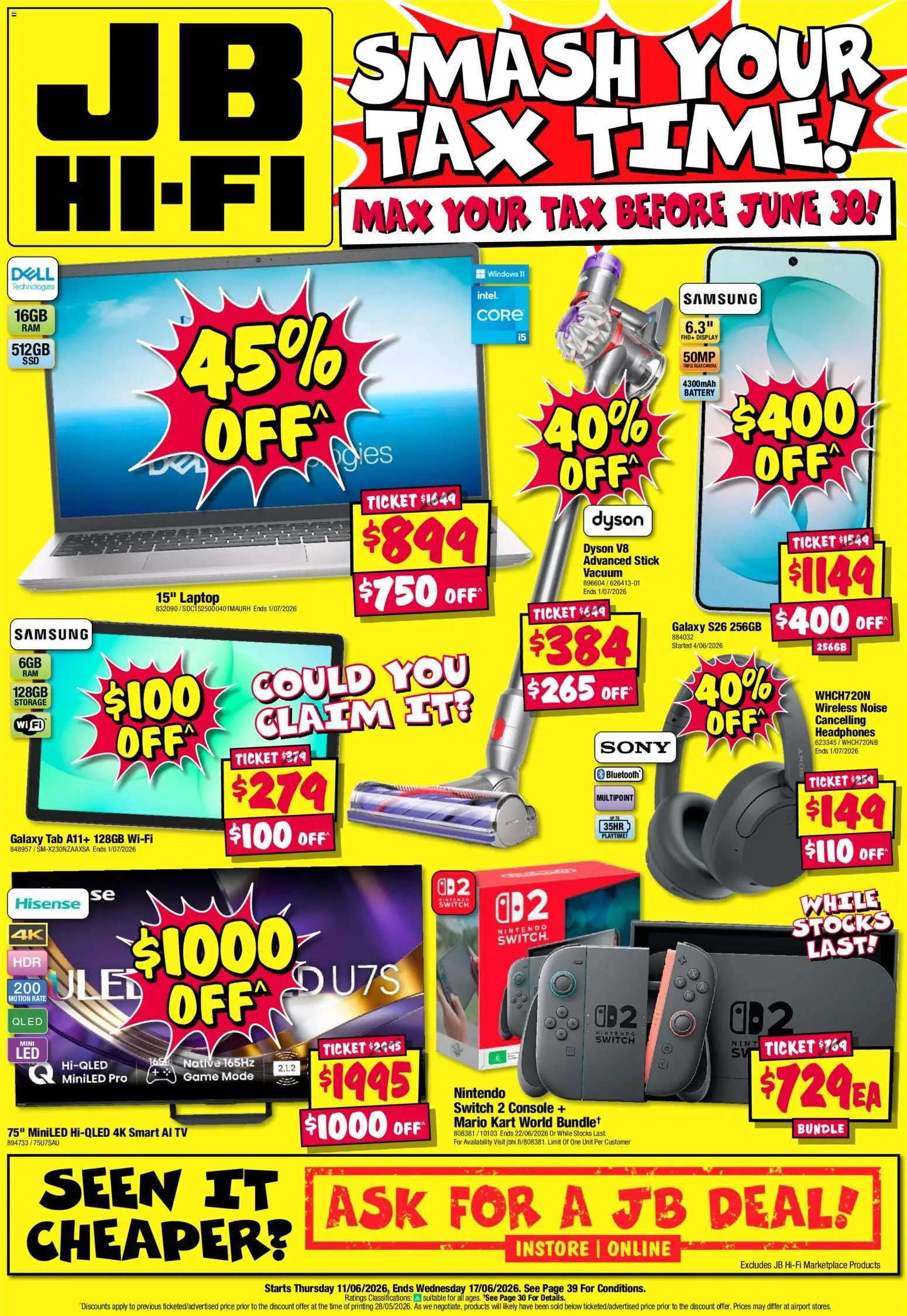 JB Hi-Fi catalogue - valid from 11.06.2026 | Page: 1 | Products: Native, Camera, Game, Laptop