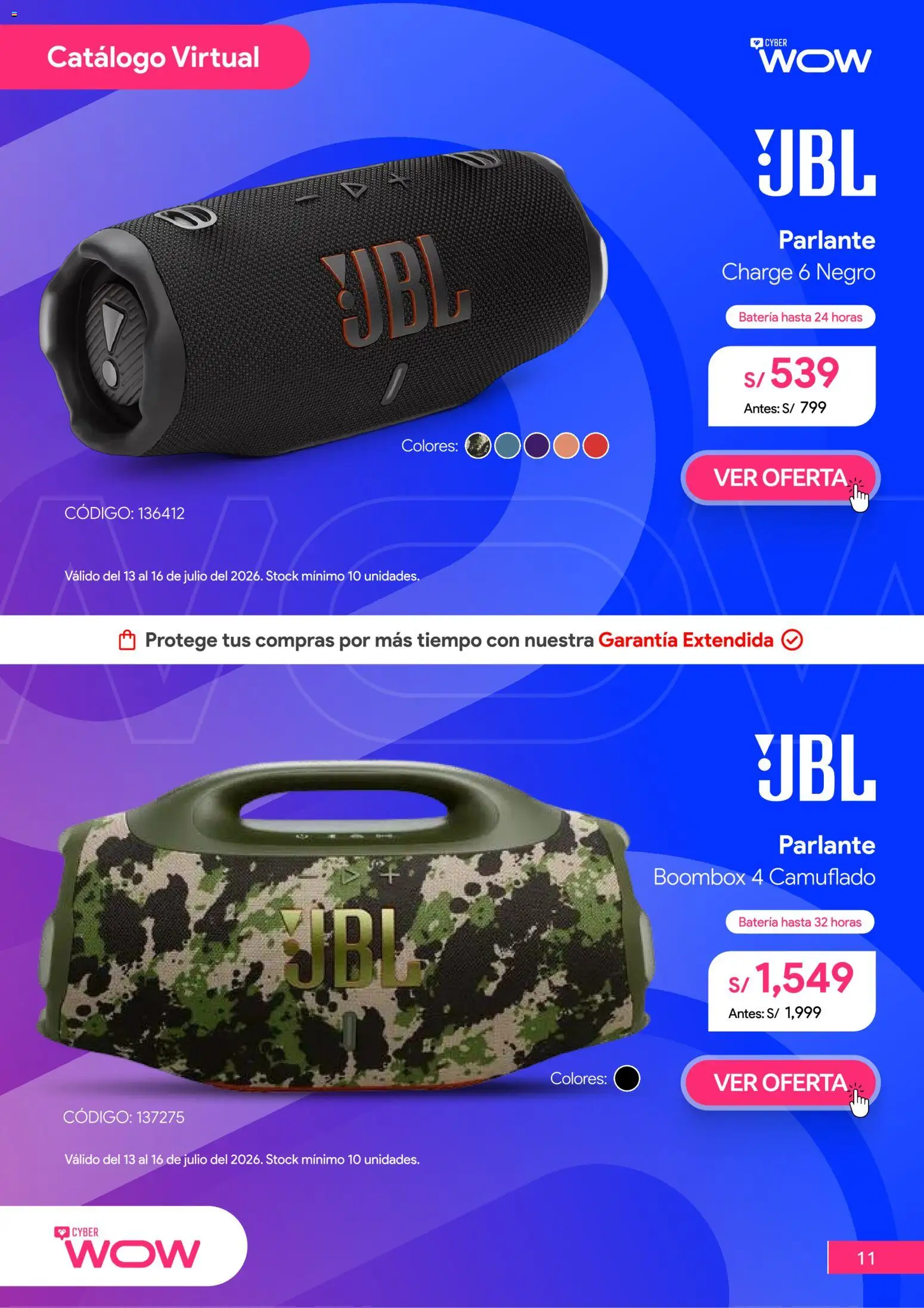 Catálogo Hiraoka válido desde 13/07/2026 | Página: 12 | Productos: Batería, Parlante