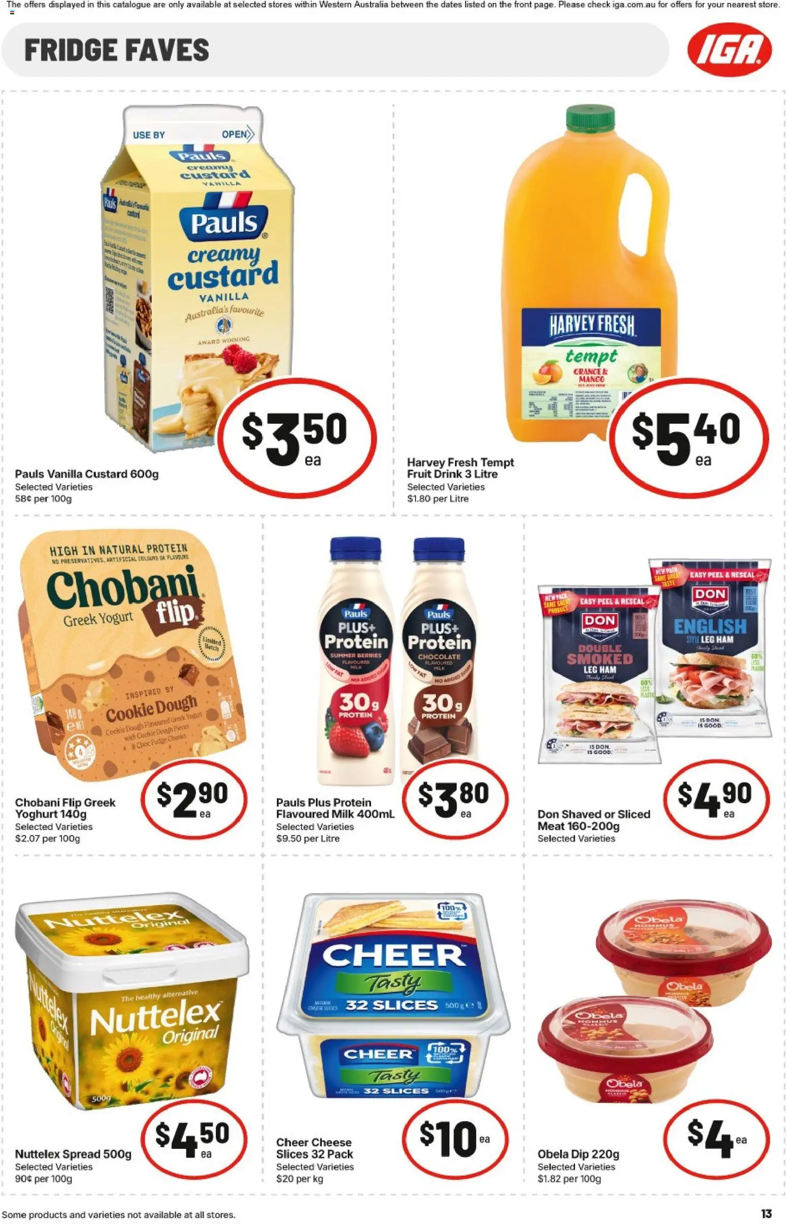 IGA catalogue - valid from 30/09/2026 | Page: 13 | Products: Milk, Chocolate, Fridge, Vanilla