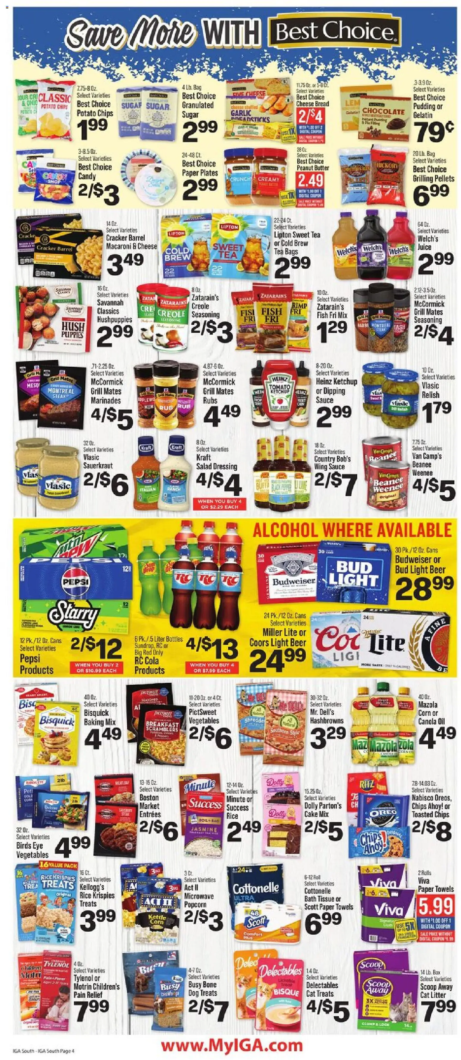 IGA Weekly Ad - valid from 17.06.2026 | Page: 4 | Products: Bath, Cheese, Oil, Vegetables