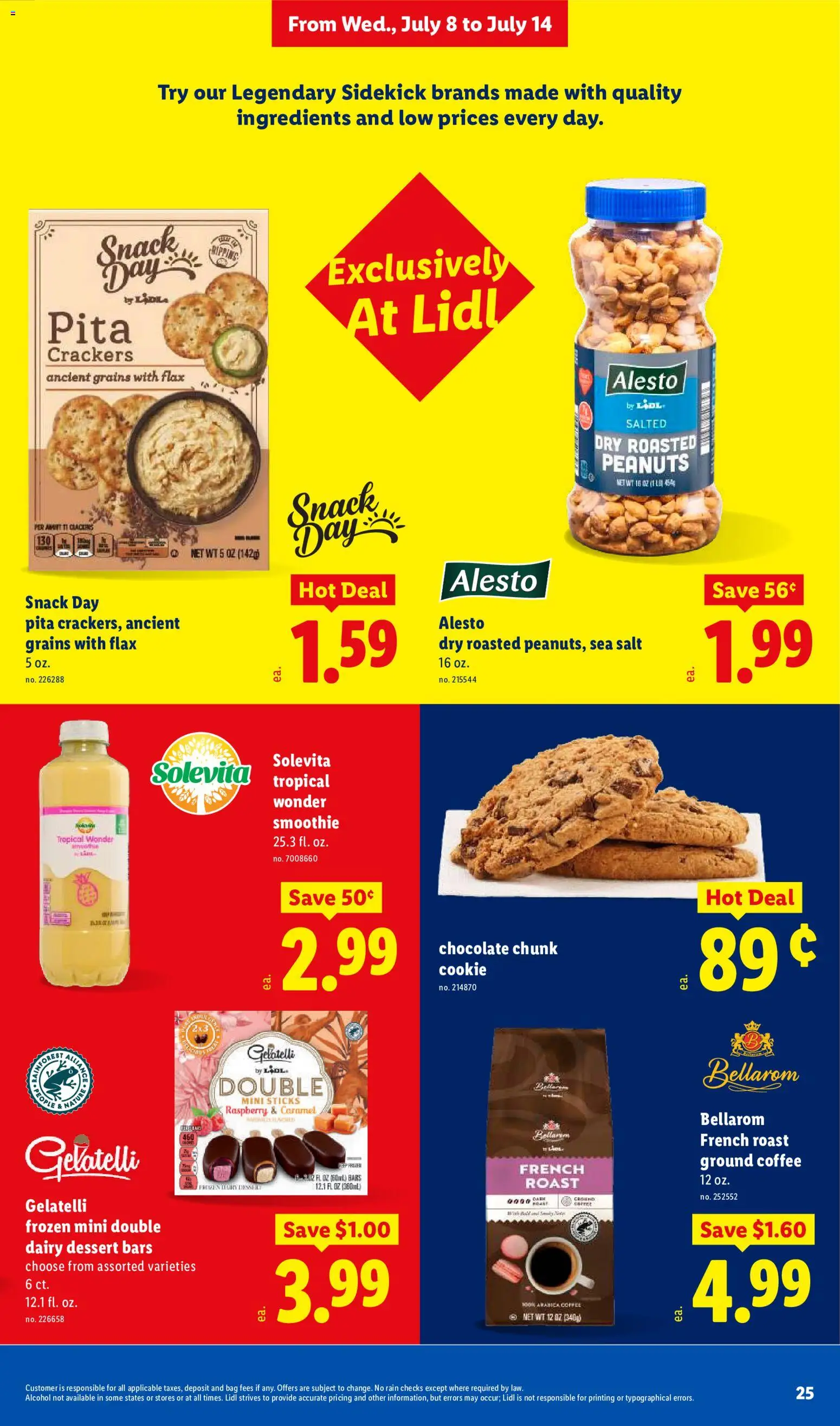 Lidl Weekly Ad - valid from 07/08/2026 | Page: 25 | Products: Chocolate, Alcohol, Dessert, Smoothie