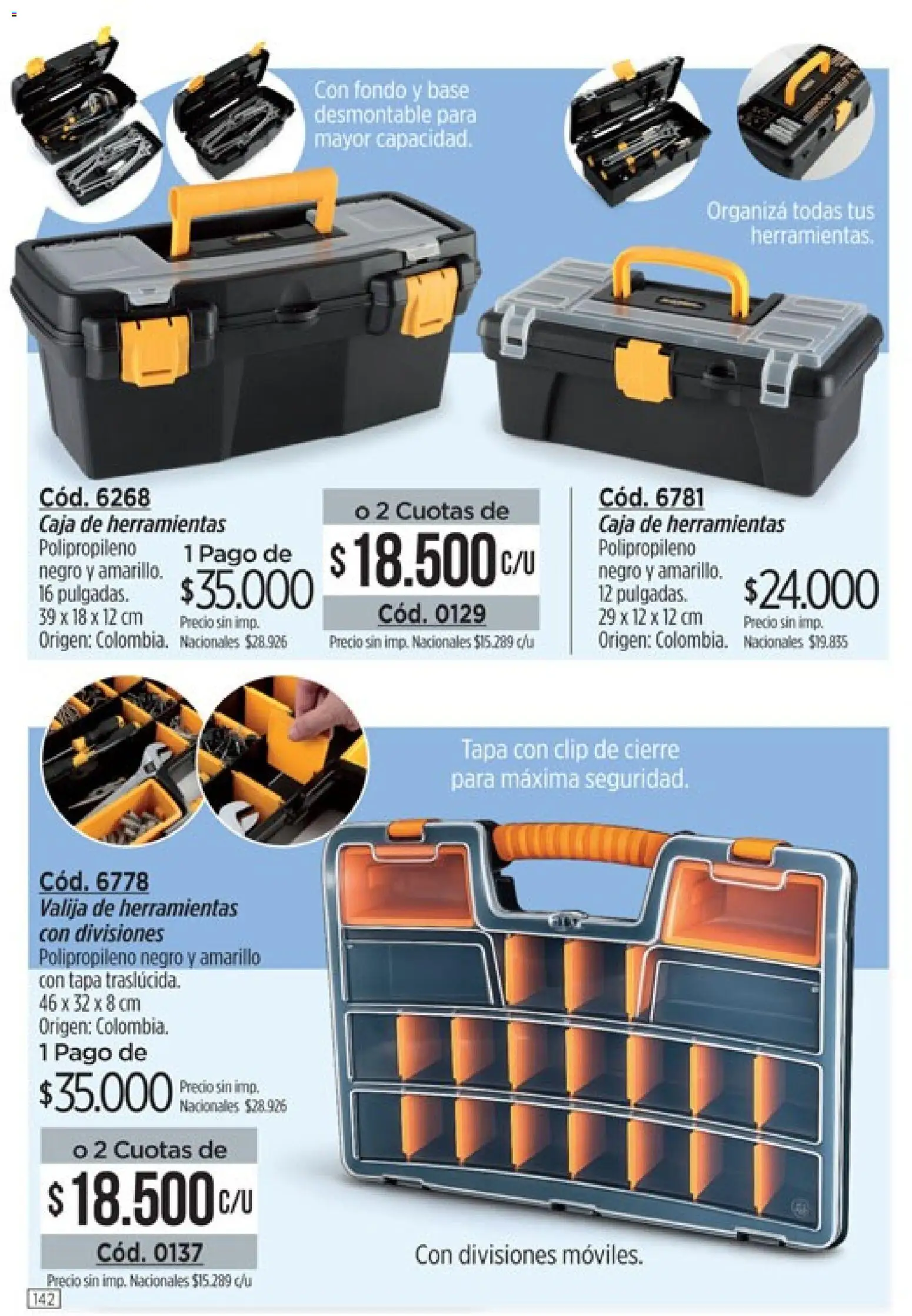 Catálogo Amodil Campaña 15 │ válido desde el 26/08/2026 | Página: 142 | Productos: Caja de herramientas, Valija, Caja, Herramientas