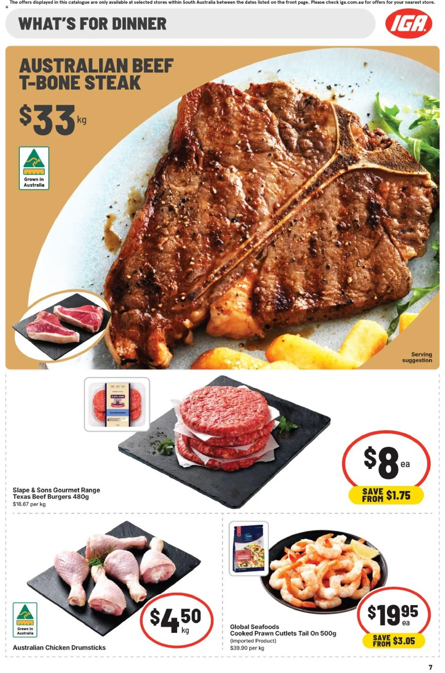 IGA catalogue - valid from 27.05.2026 | Page: 7 | Products: Chicken, Beef, Steak