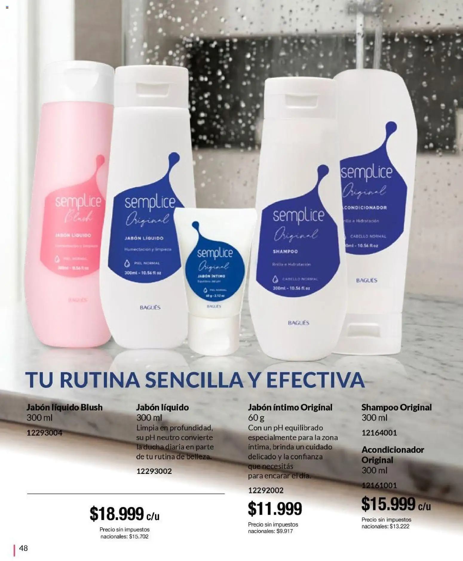 Bagués - Catálogo │ válido desde el 01.06.2026 | Página: 48 | Productos: Ducha, Jabón líquido, Acondicionador, Jabón