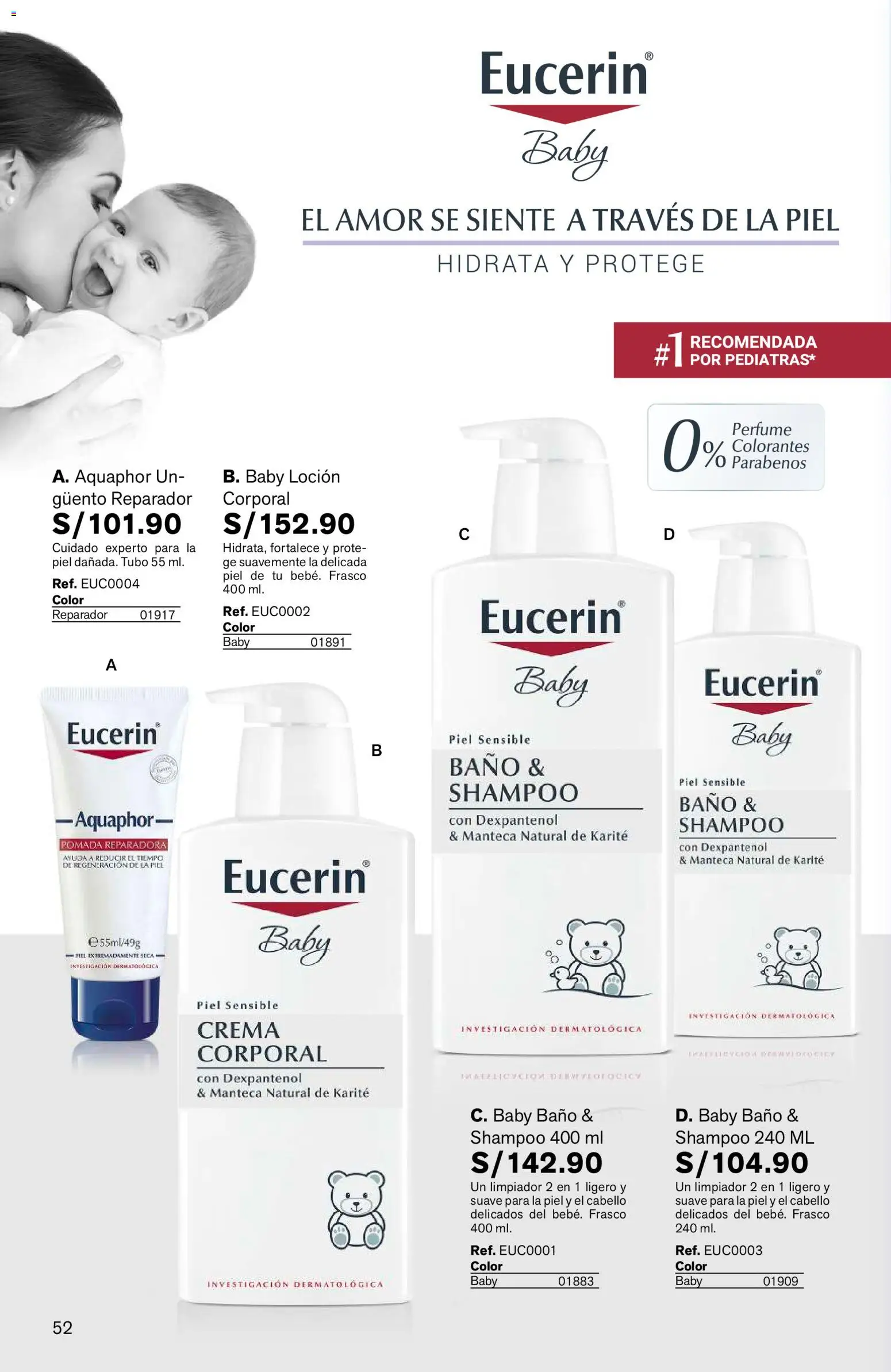 Catálogo Leonisa válido desde 04/08/2026 | Página: 52 | Productos: Shampoo, Baño, Crema, Perfume