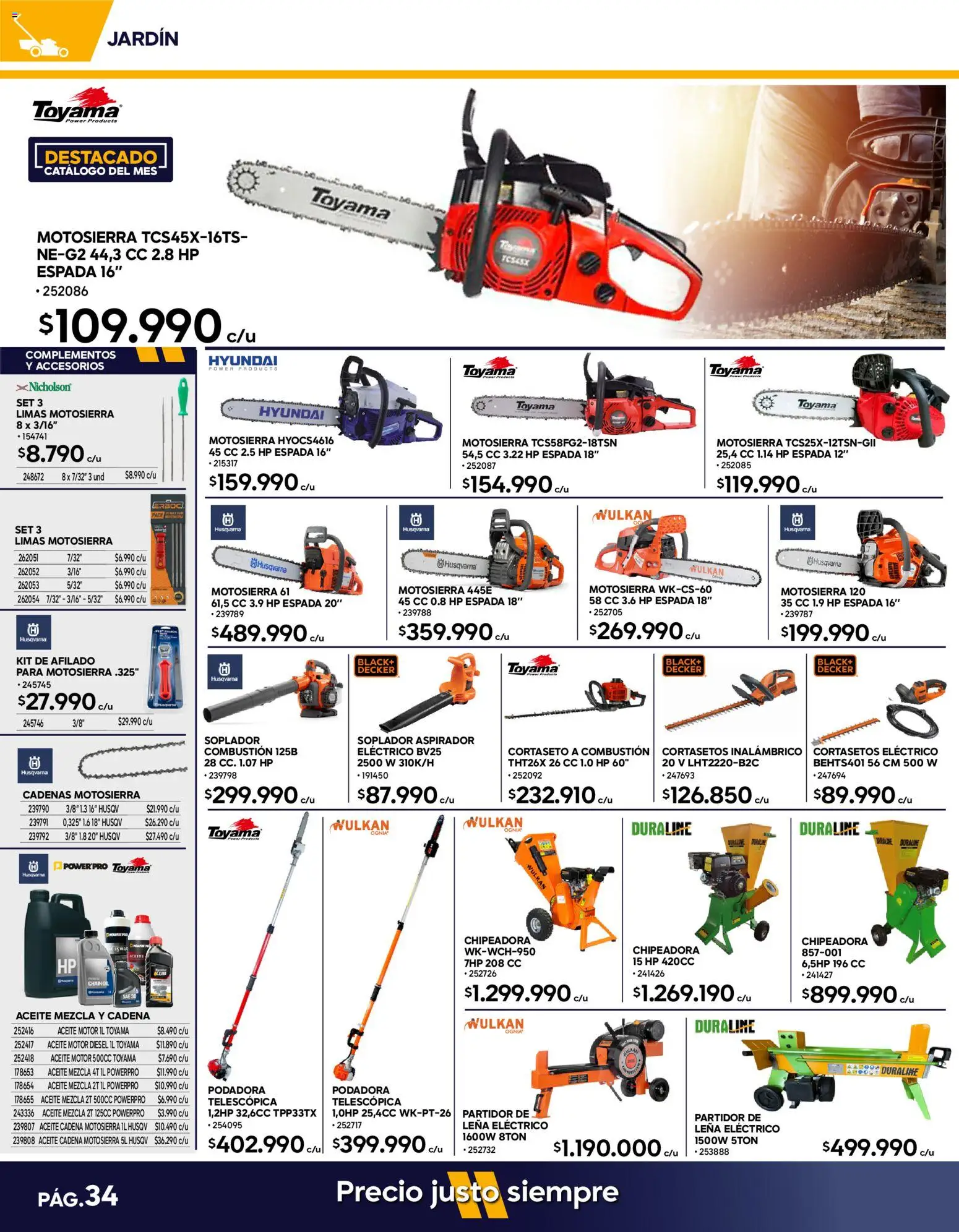 Construmart Ofertas │ válido desde el 01.06.2026 | Página: 34 | Productos: Motosierra, Cadena, Aceite