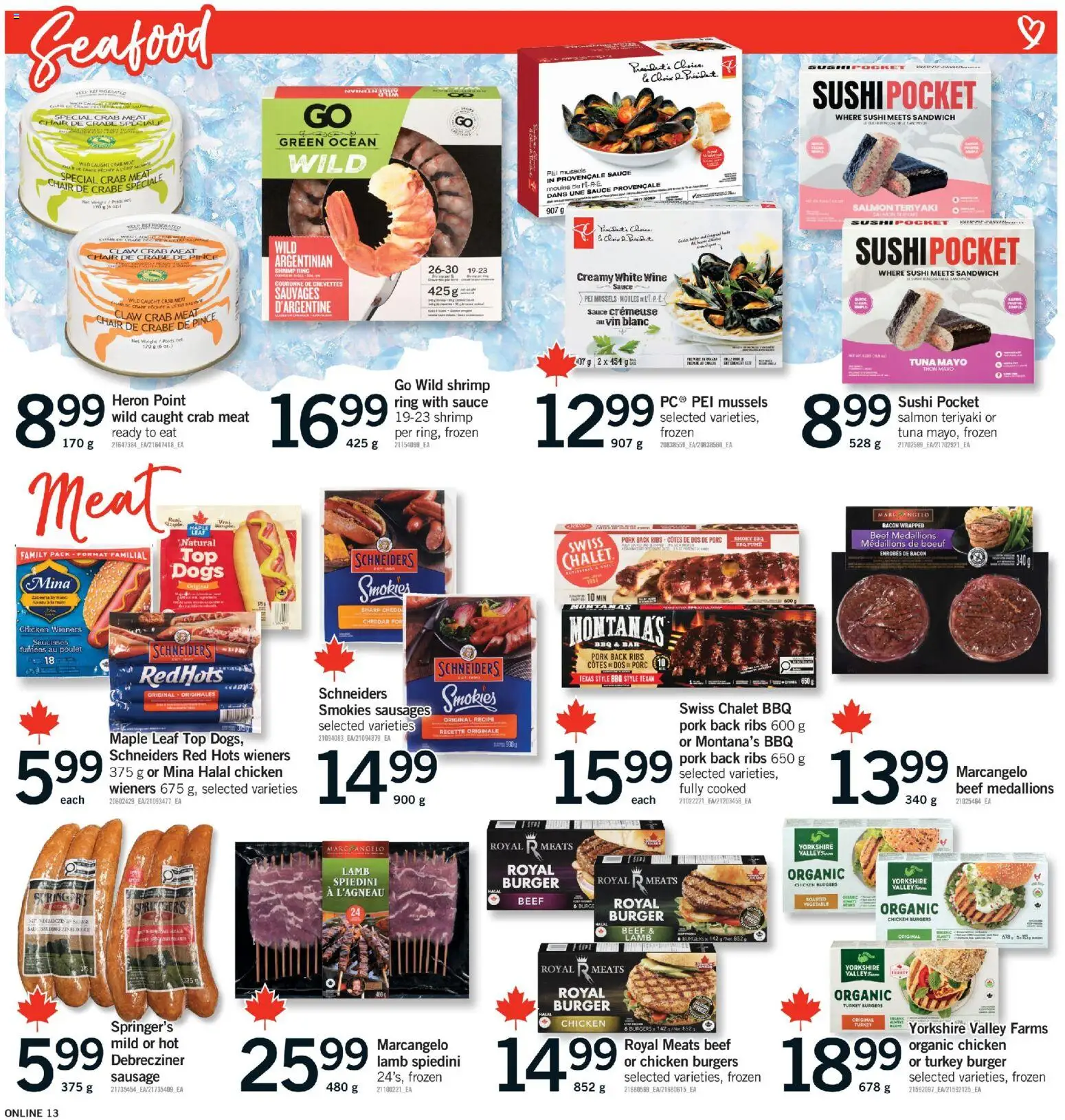 Fortinos flyer valid from 07.05.2026 | Page: 13 | Products: Beef, Turkey, Chair, Wine