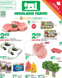 Preview of Highland Farms weekly flyer / circulaire from shop Highland Farms valid from Oct 22, 2026
