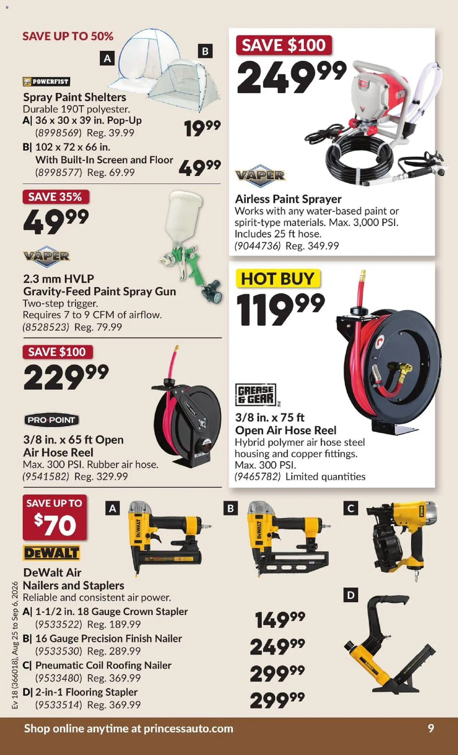 Princess Auto flyer valid from Aug 25, 2026 | Page: 10 | Products: Stapler
