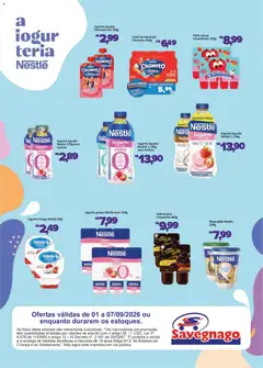 Savegnago ofertas Iogurteria Nestlé - Pré-Visualização do folheto da loja Savegnago, válido de 01/09/2026
