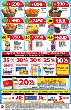 Vista previa Supermercado DIA Ofertas válido desde el 10.06.2026 | Página: 4 | Productos: Papel higiénico, Vela, Palta, Jugo