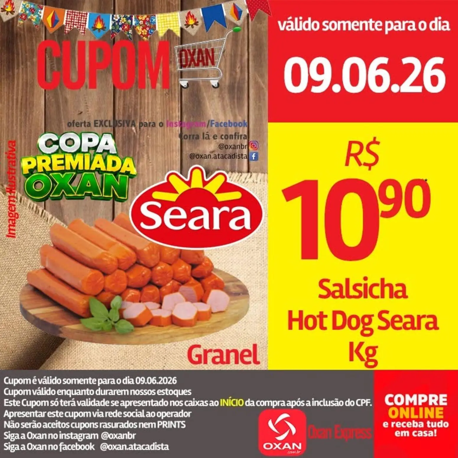 Oxan Atacadista Folheto - válido de 09.06.2026 | Página: 7 | Produtos: Salsicha, Copa