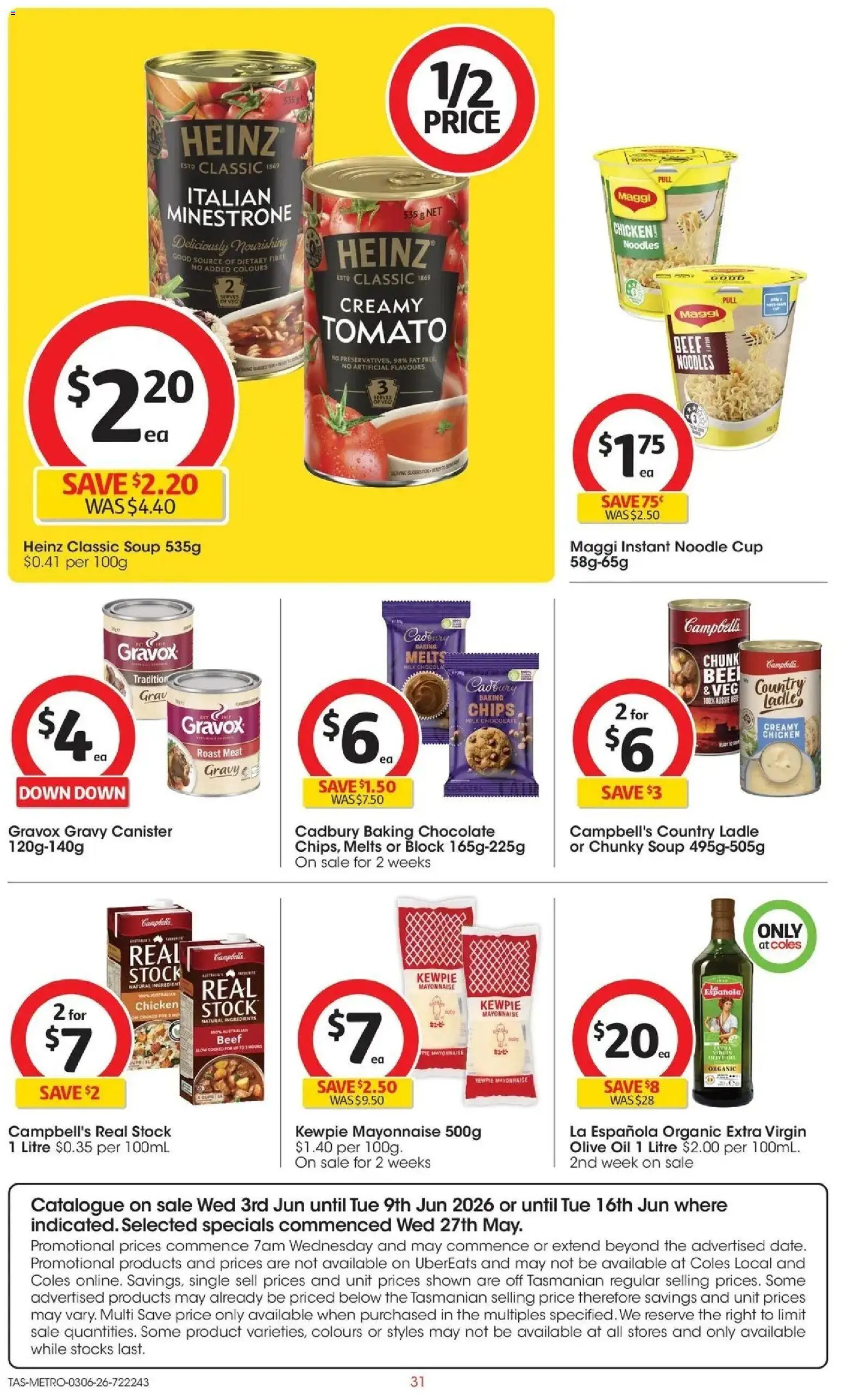 Coles catalogue - valid from 02.06.2026 | Page: 31 | Products: Oil, Chicken, Noodles, Meat