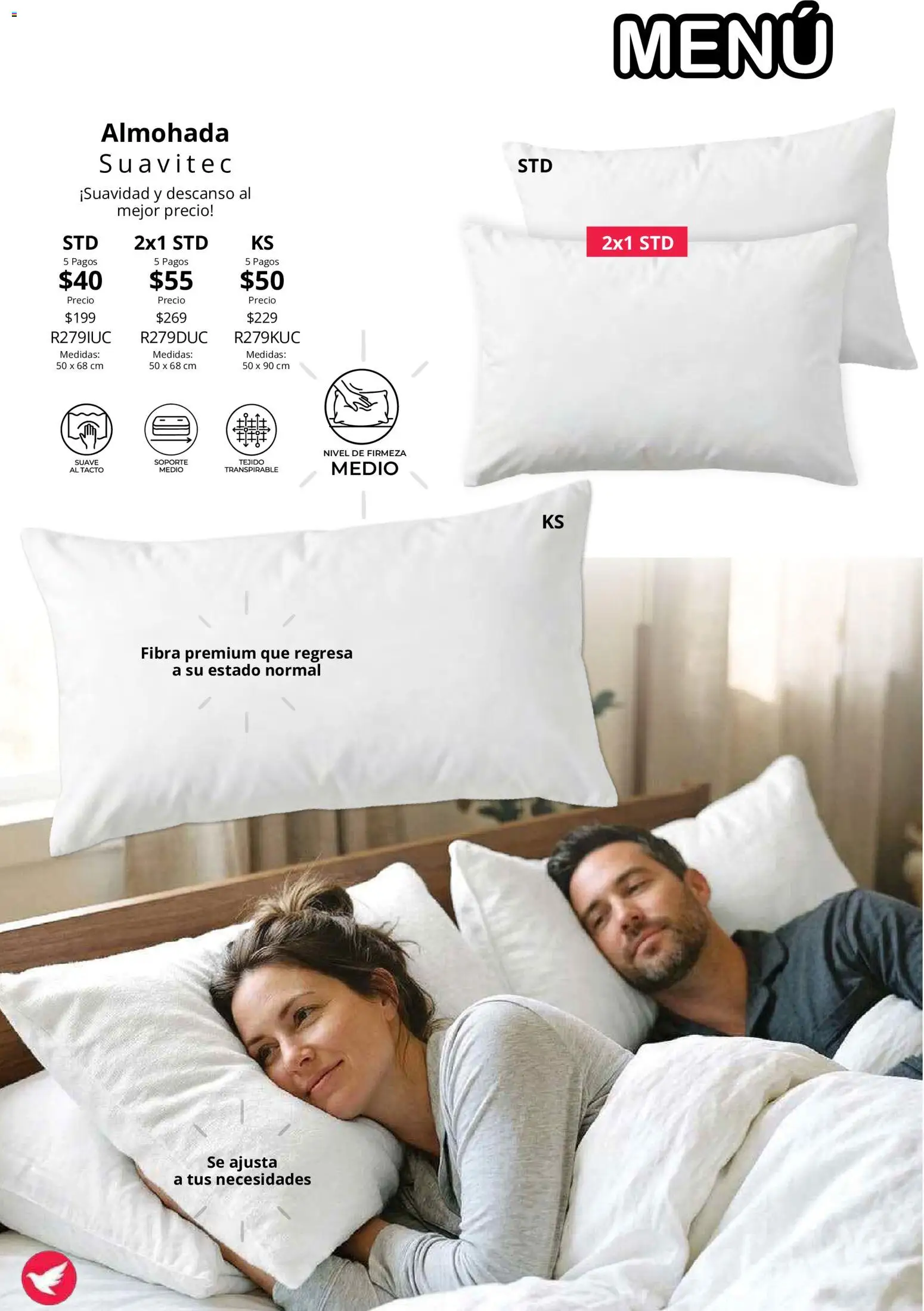 Nuevas ofertas de Colchas Concord válidas en toda la República Mexicana desde el 01/08/2026. ¡Encuentra las mejores ofertas en Colchas Concord catálogo! | Página: 148 | Productos: Almohada