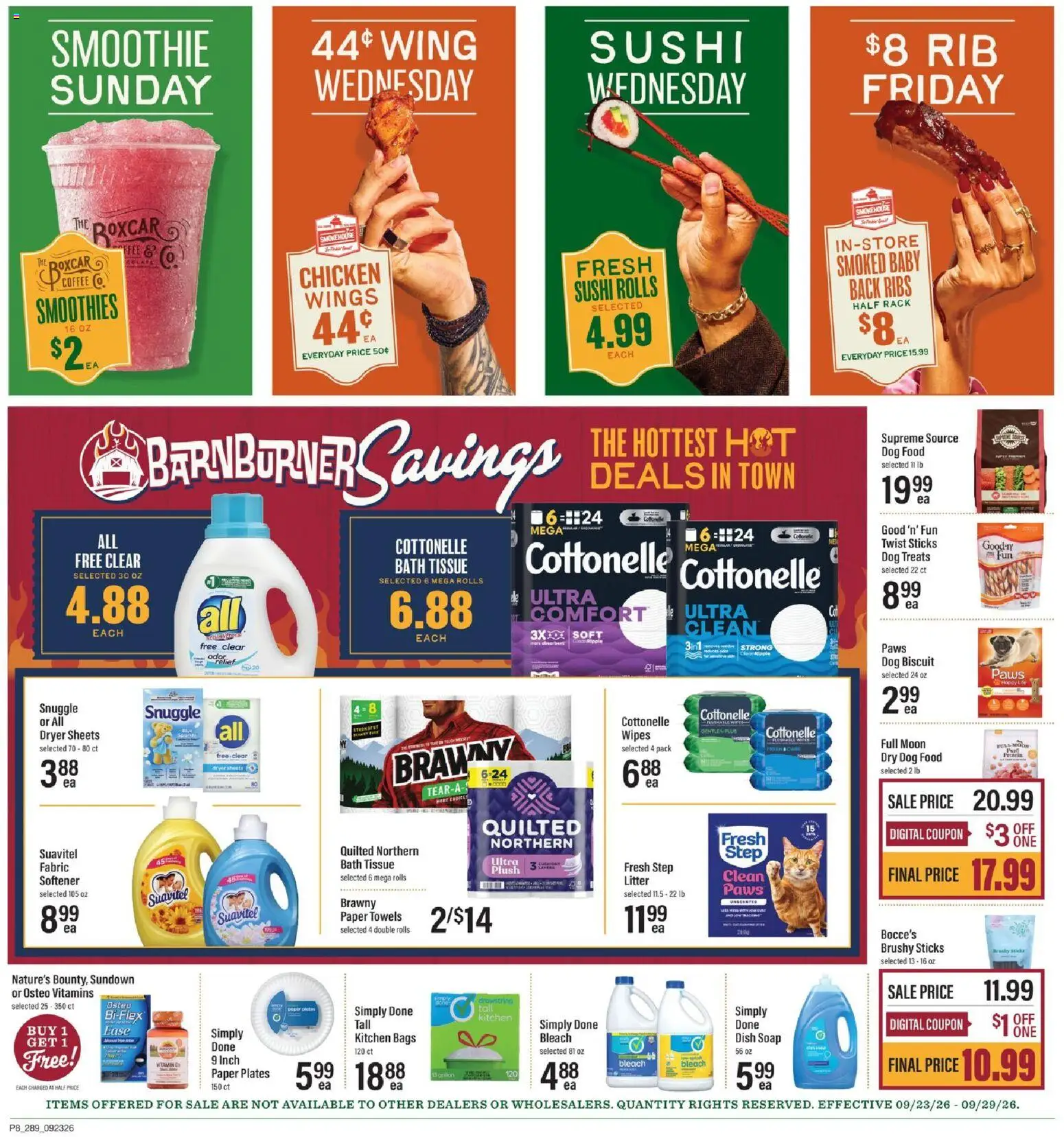 Lowes Foods Weekly Ad - valid from 09/23/2026 | Page: 9 | Products: Bath, Coffee, Soap, Paper towels