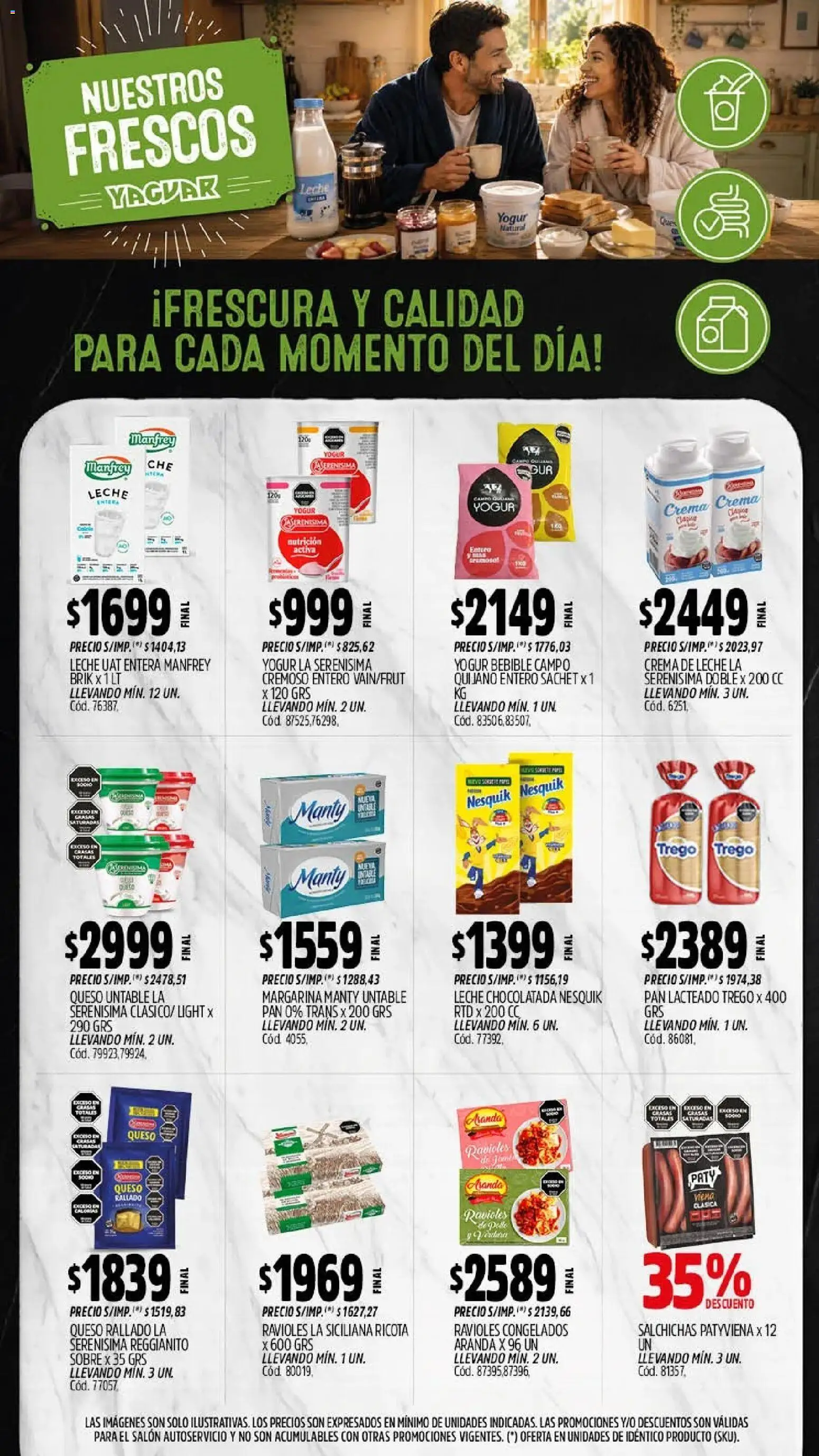 Yaguar - Oferta Semanal Salta │ válido desde el 10/08/2026 | Página: 11 | Productos: Queso rallado, Queso, Margarina, Crema