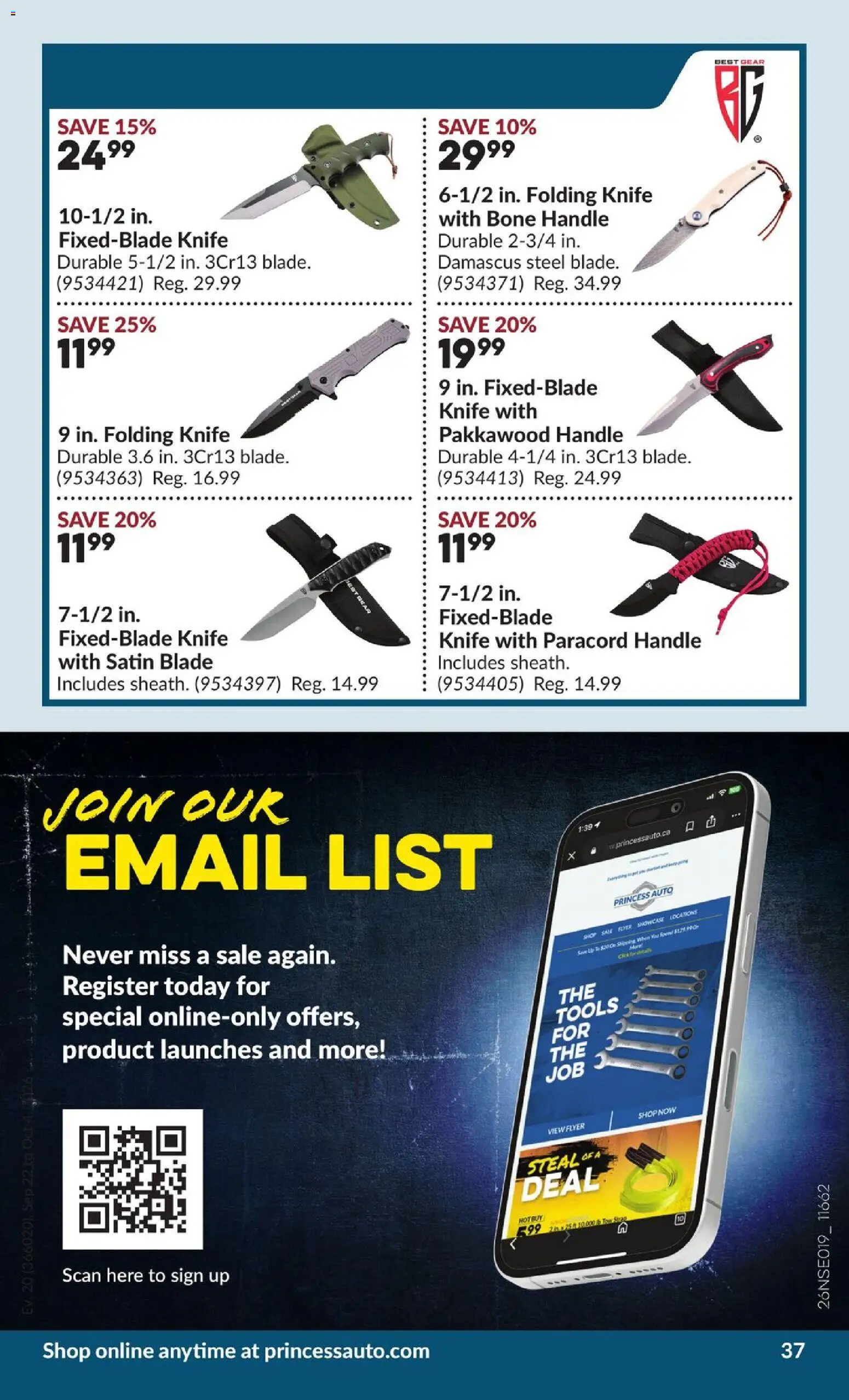 Princess Auto flyer valid from Sep 22, 2026 | Page: 42
