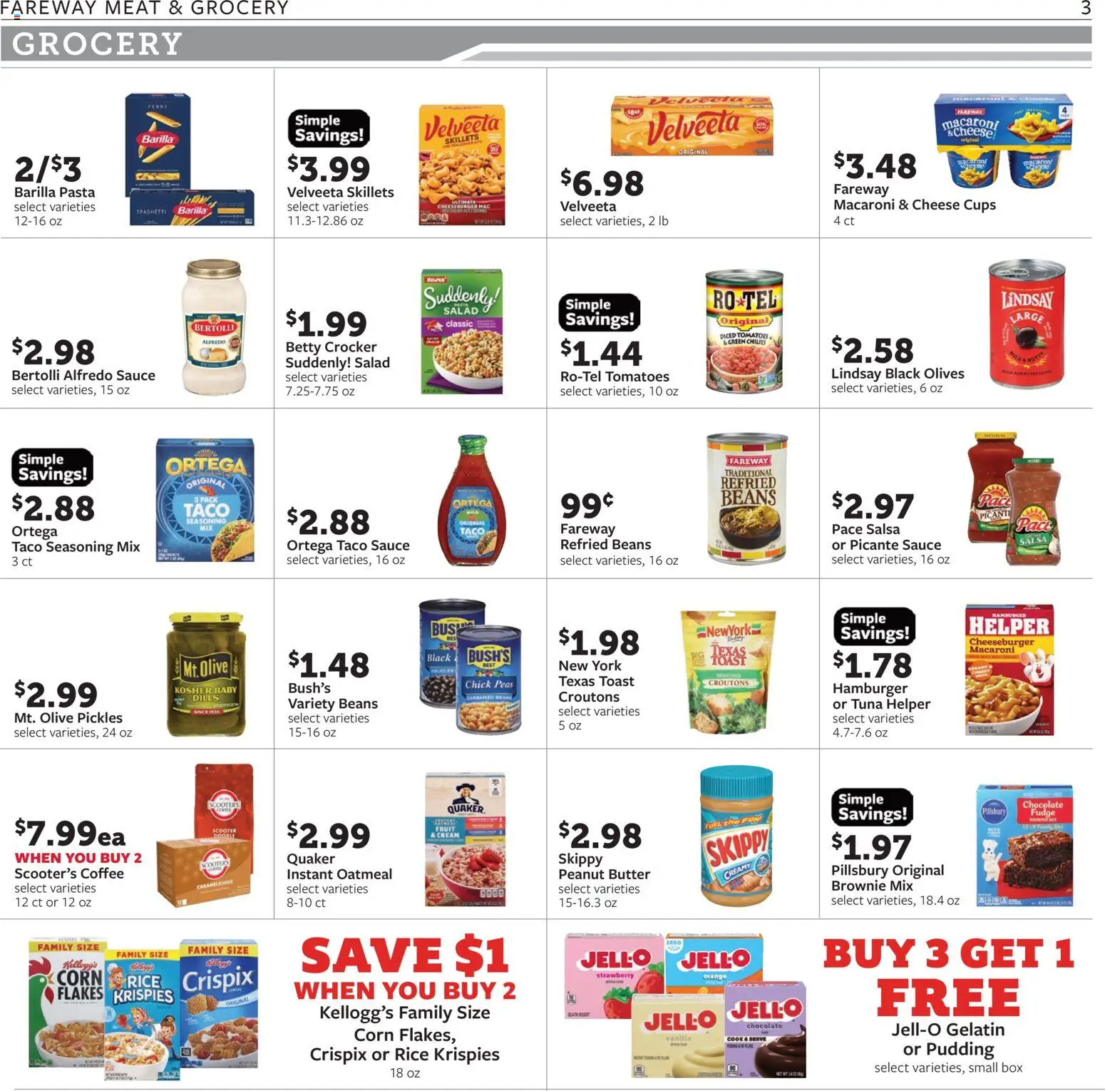 Fareway Weekly Ad - valid from 08/31/2026 | Page: 3 | Products: Hamburger, Rice, Cream, Spaghetti