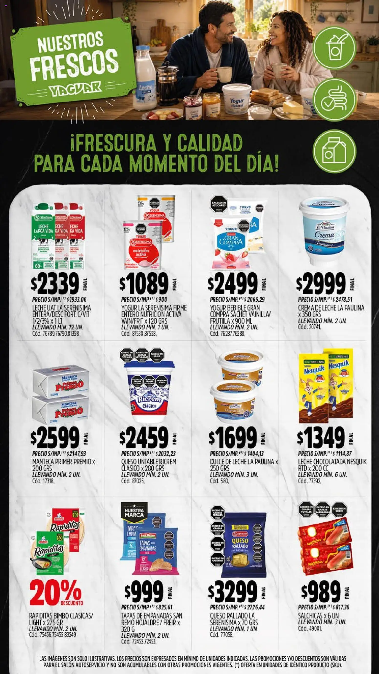 Yaguar - Oferta Semanal Mar del Plata │ válido desde el 07/09/2026 | Página: 9 | Productos: Crema de leche, Leche, Manteca, Queso
