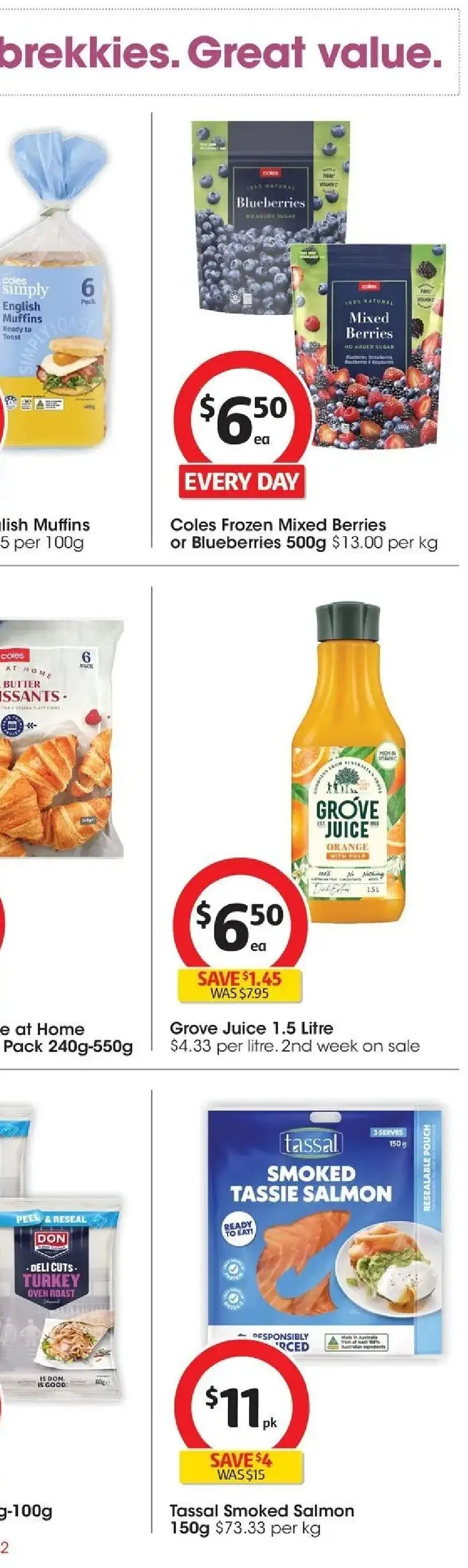 Coles catalogue - valid from 17.06.2026 | Page: 63 | Products: Butter, Muffins, Sugar, Blueberries