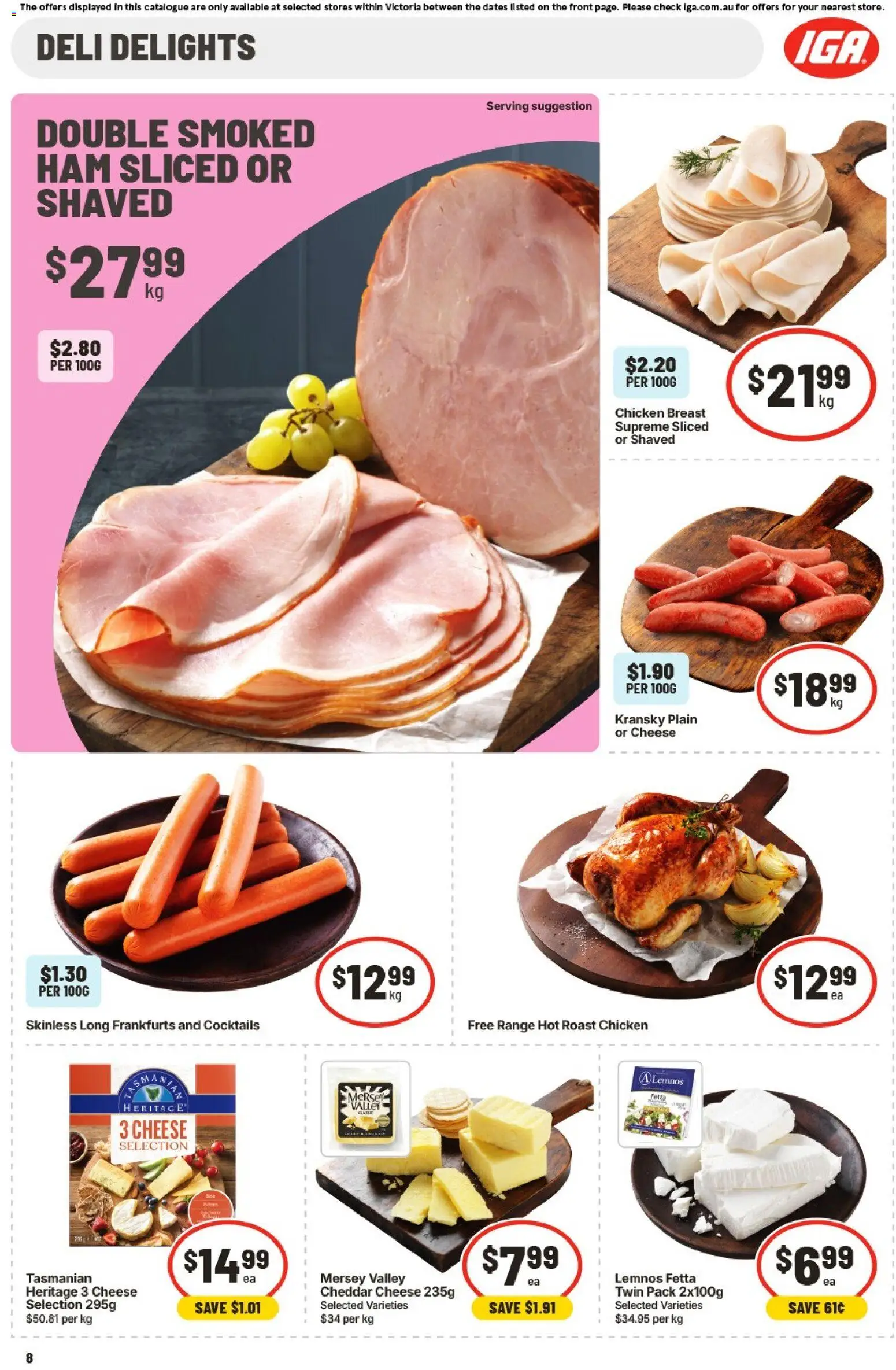 IGA catalogue - valid from 05/08/2026 | Page: 10 | Products: Cheese, Ham, Chicken
