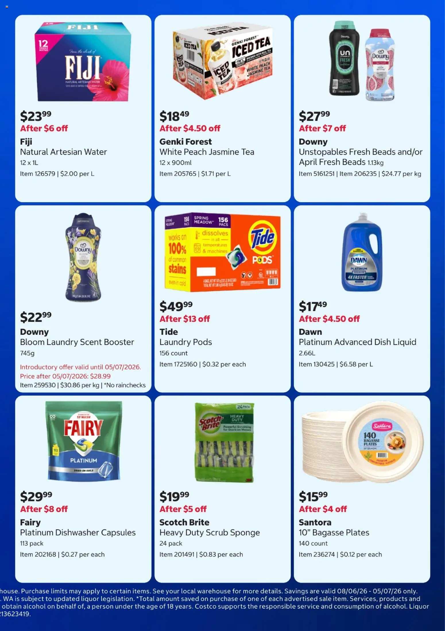 Costco catalogue - valid from 08.06.2026 | Page: 9 | Products: Scrub, Dishwasher capsules, Scotch, Dishwasher
