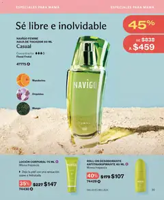 Vista previa de JAFRA catálogo, nuevo folleto de la tienda, válido en México a partir del 01.05.2026 | Página: 35 | Productos: Antitranspirante, Agua, Loción, Fragancia