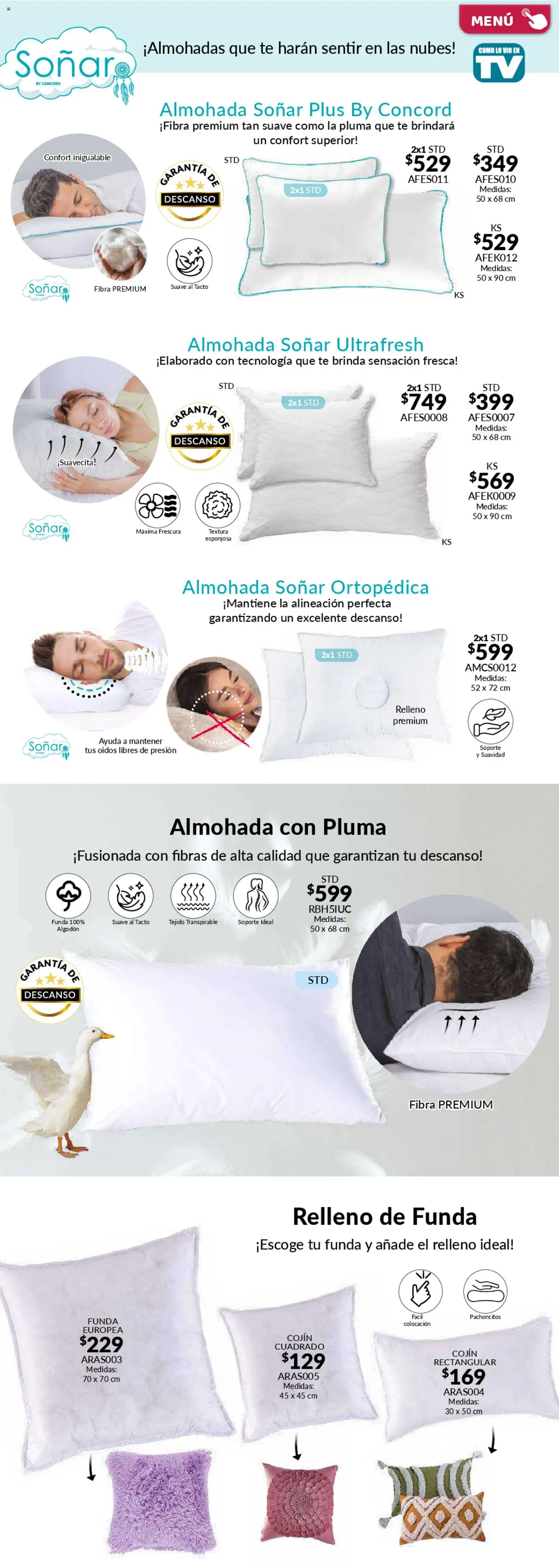 Nuevas ofertas de Colchas Concord válidas en toda la República Mexicana desde el 01/02/2026. ¡Encuentra las mejores ofertas en Colchas Concord catálogo! | Página: 101 | Productos: Funda, Algodón, Almohada, Té