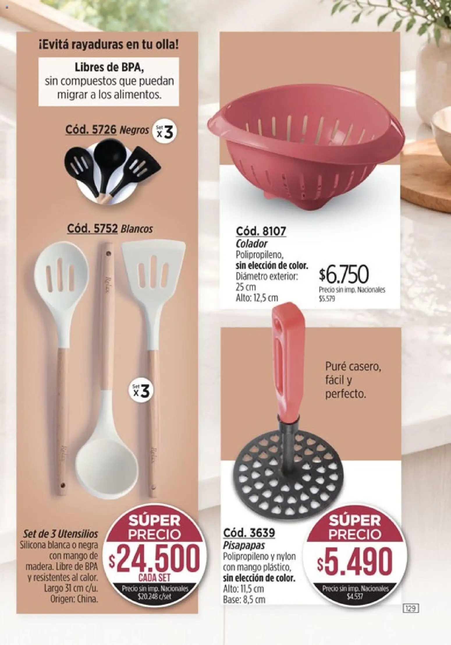 Amodil - Campaña 11 │ válido desde el 01.07.2026 | Página: 129 | Productos: Olla, Colador, Mango