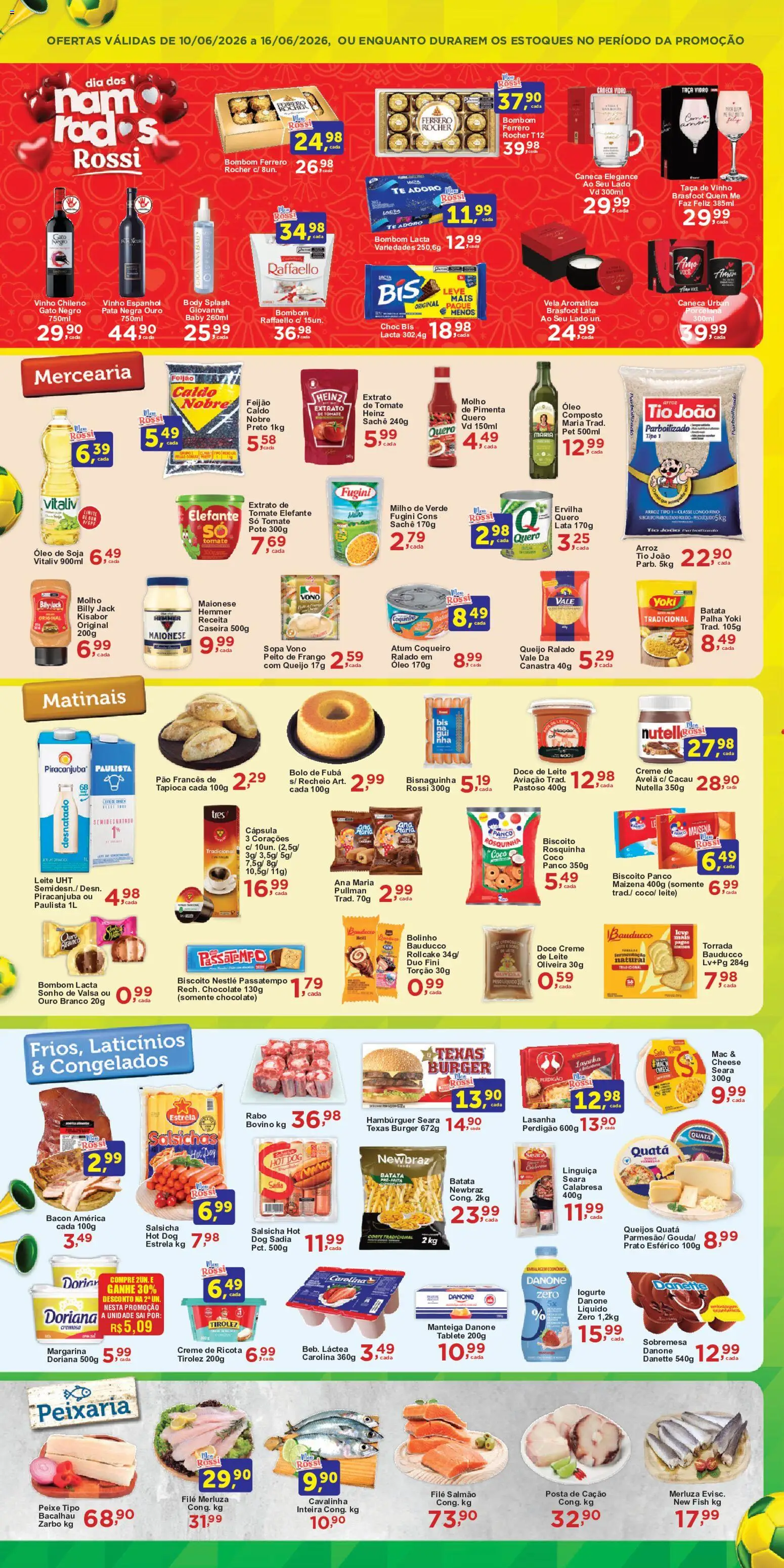 Rossi Supermercados Folheto - válido de 10.06.2026 | Página: 2 | Produtos: Ervilha, Linguiça, Caneca, Batata