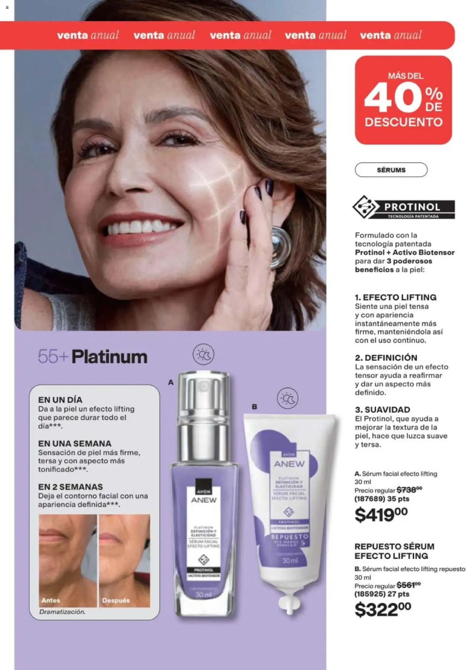 Nuevas ofertas de AVON válidas en toda la República Mexicana desde el 11/09/2026. ¡Encuentra las mejores ofertas en AVON campaña 14 2026! | Página: 113 | Productos: Serum, Contorno