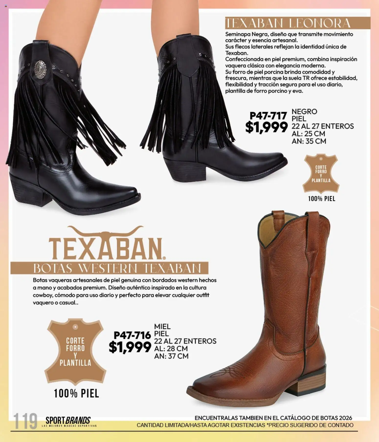 Nuevas ofertas de Cklass válidas en toda la República Mexicana desde el 11/09/2026. ¡Encuentra las mejores ofertas en Cklass catálogo Sportbrands Dama Invierno! | Página: 136 | Productos: Botas, Miel