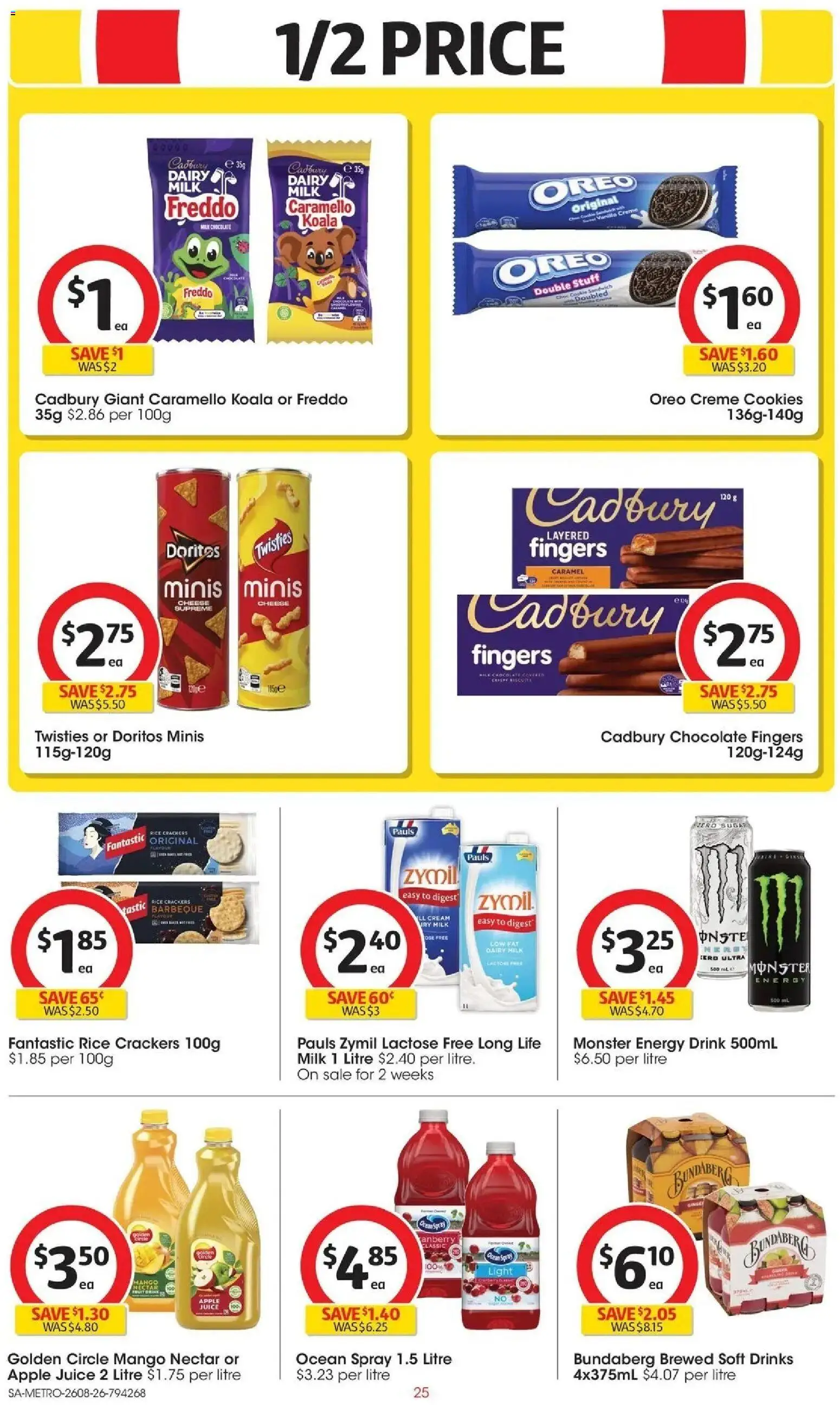 ﻿Coles catalogue valid from 26/08/2026 > Online Australia | Page: 25 | Products: Crackers, Energy drink, Rice, Vanilla