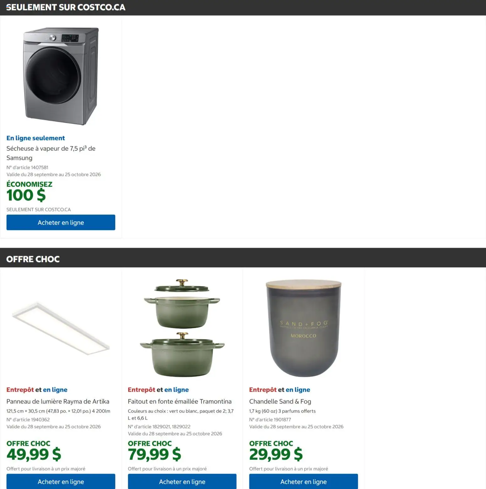 Costco flyer valid from Sep 28, 2026 | Page: 6