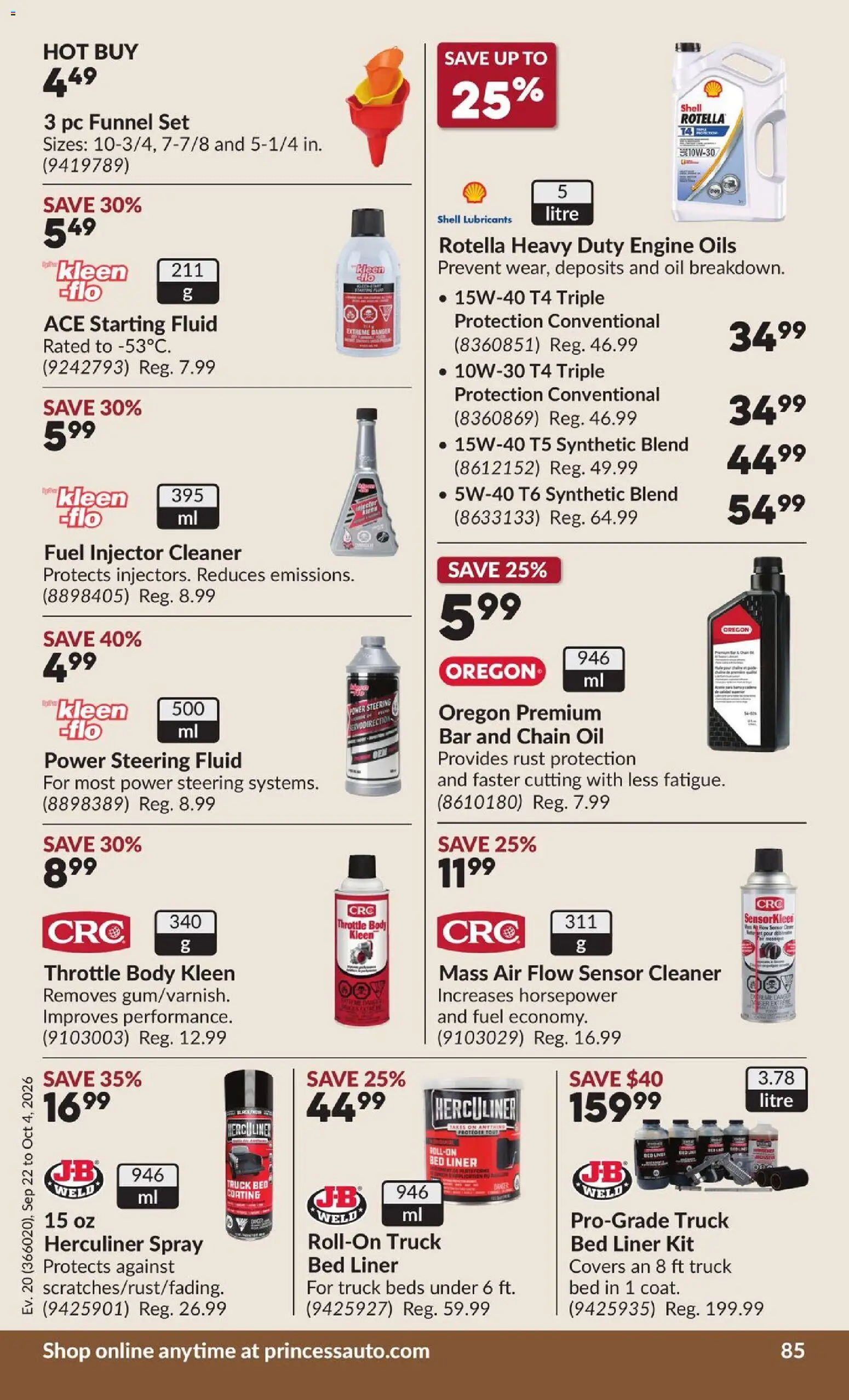 Princess Auto flyer valid from Sep 22, 2026 | Page: 90