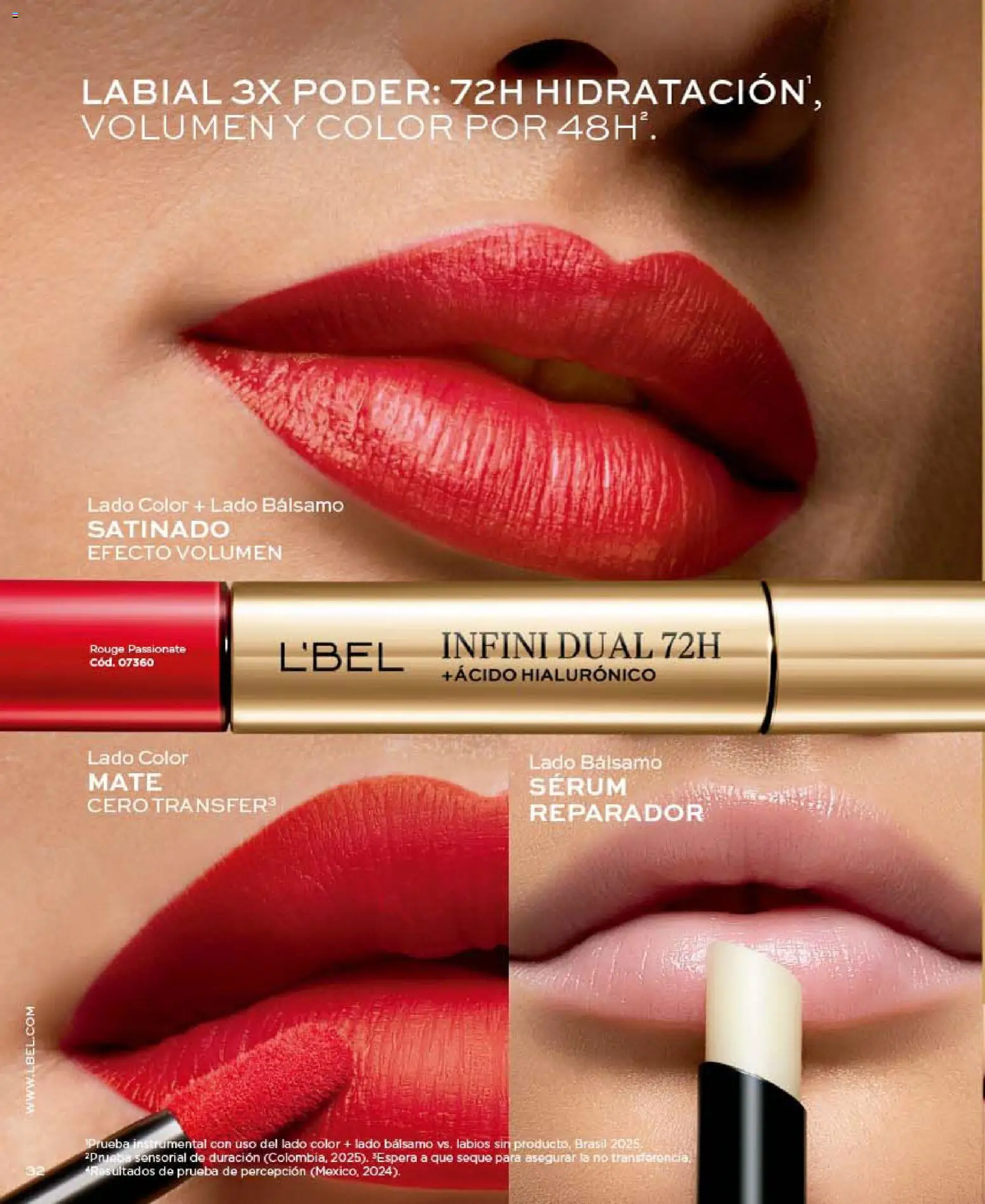 Catálogo L'Bel Campaña 10 │ válido desde el 01.06.2026 | Página: 32 | Productos: Bálsamo, Mate, Labial, Serum