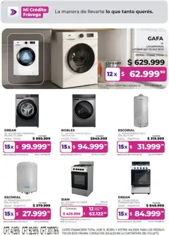 Vista previa Frávega ofertas válido desde el 01/07/2026 | Página: 4 | Productos: Cocina, Lavarropas, Termotanque