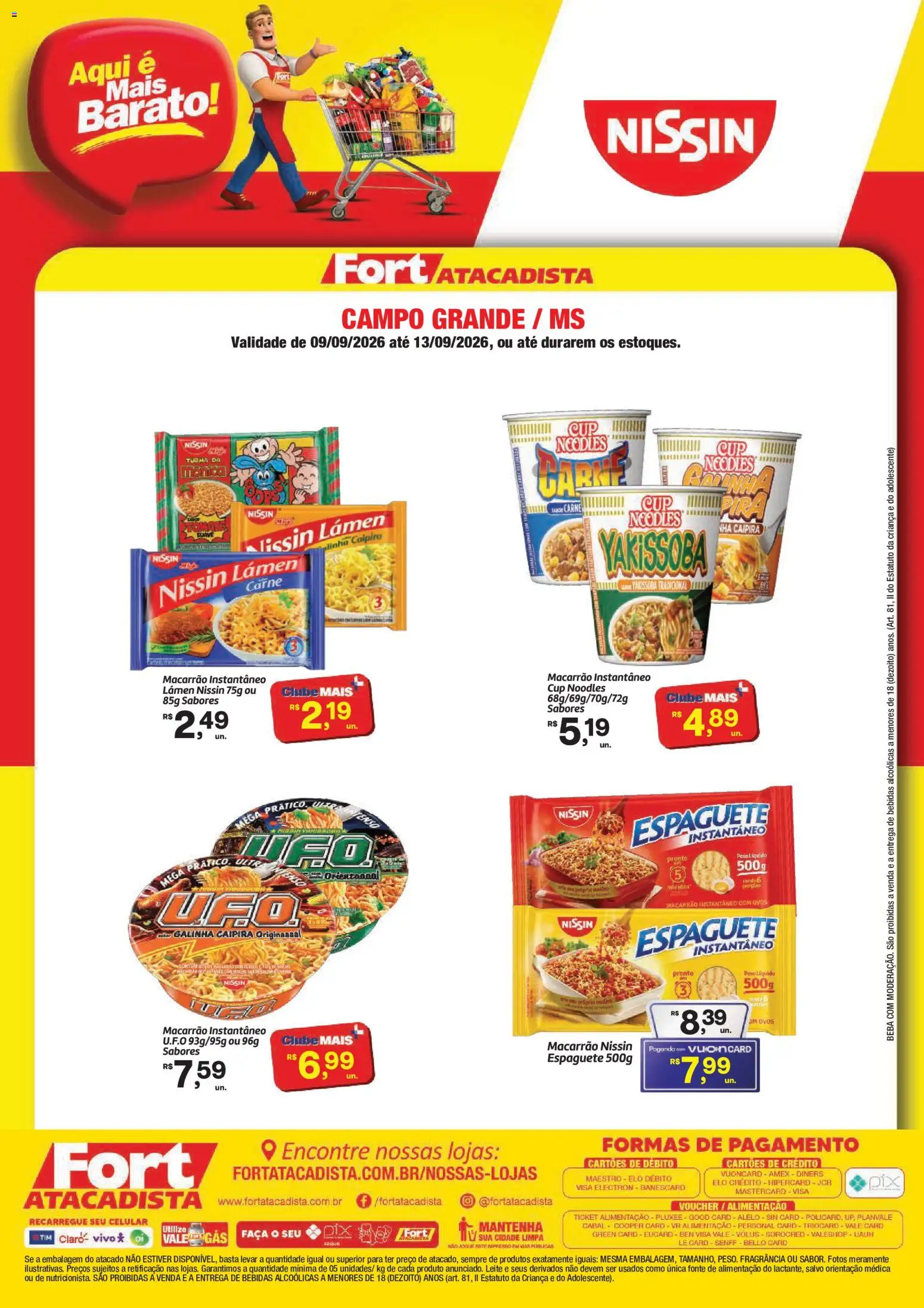 Fort Atacadista Folheto - válido de 09/09/2026 | Página: 1 | Produtos: Celular, Fragrância, Bebidas, Macarrão