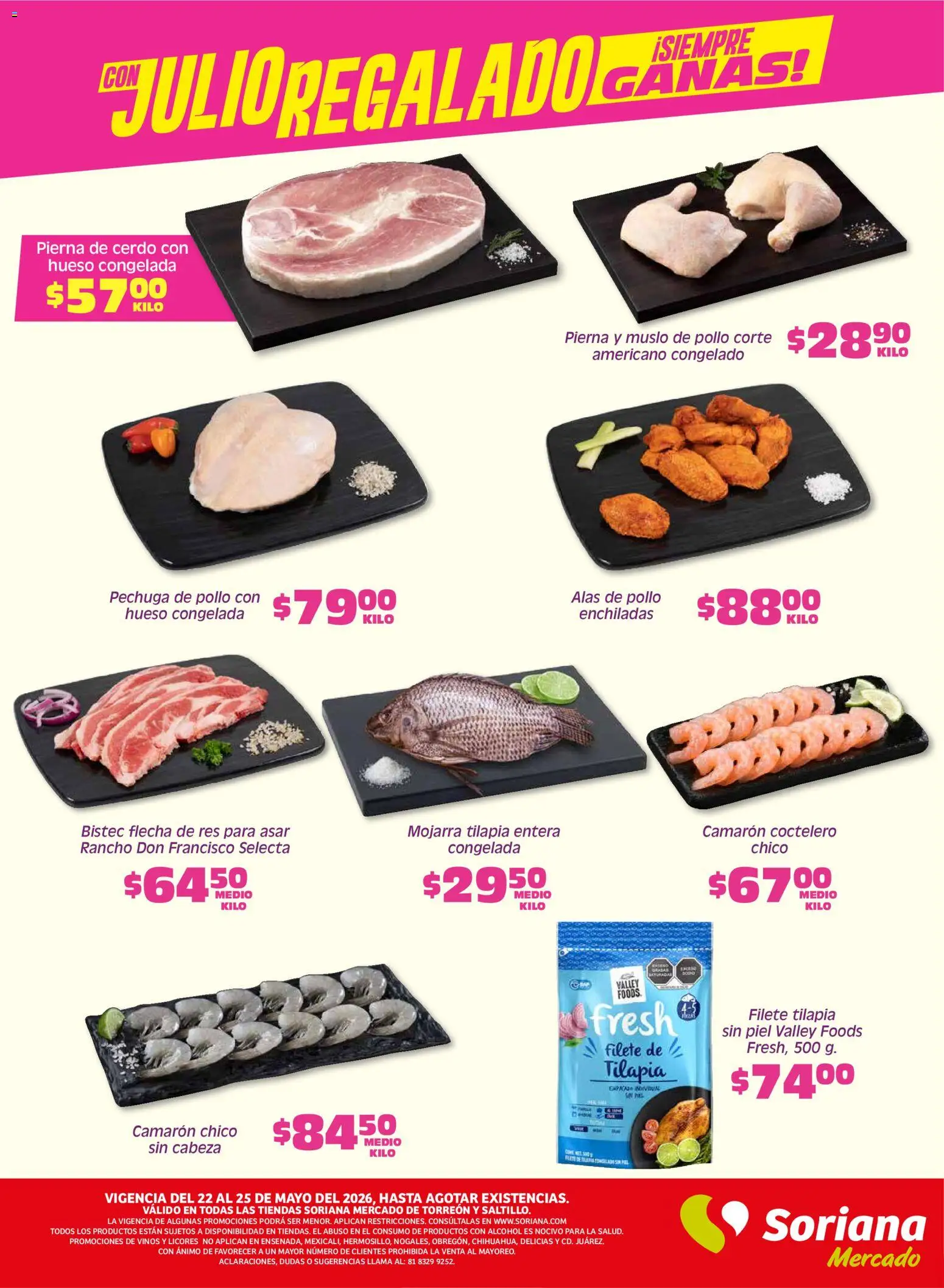 Nuevas ofertas de Soriana válidas en toda la República Mexicana desde el 22.05.2026. ¡Encuentra las mejores ofertas en Soriana Fin de Semana Mercado: Saltillo y Torreón! | Página: 2