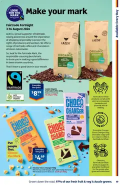 Preview of Lazzio Organic Fairtrade Coffee 250g Beans or Ground, Lazzio Organic Fairtrade Coffee 250g Beans or Ground - valid from 05/08/2026 | Page: 19