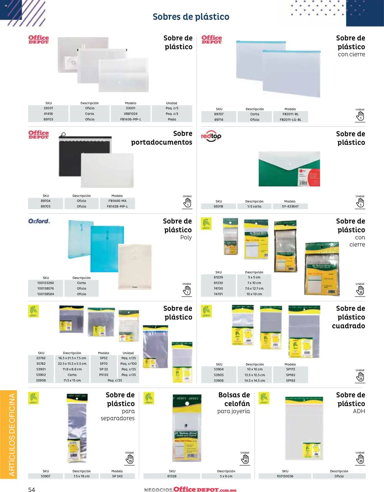 Nuevas ofertas de Office Depot válidas en toda la República Mexicana desde el 12/01/2026. ¡Encuentra las mejores ofertas en Office Depot catálogo 2026! | Página: 56 | Productos: Sobre