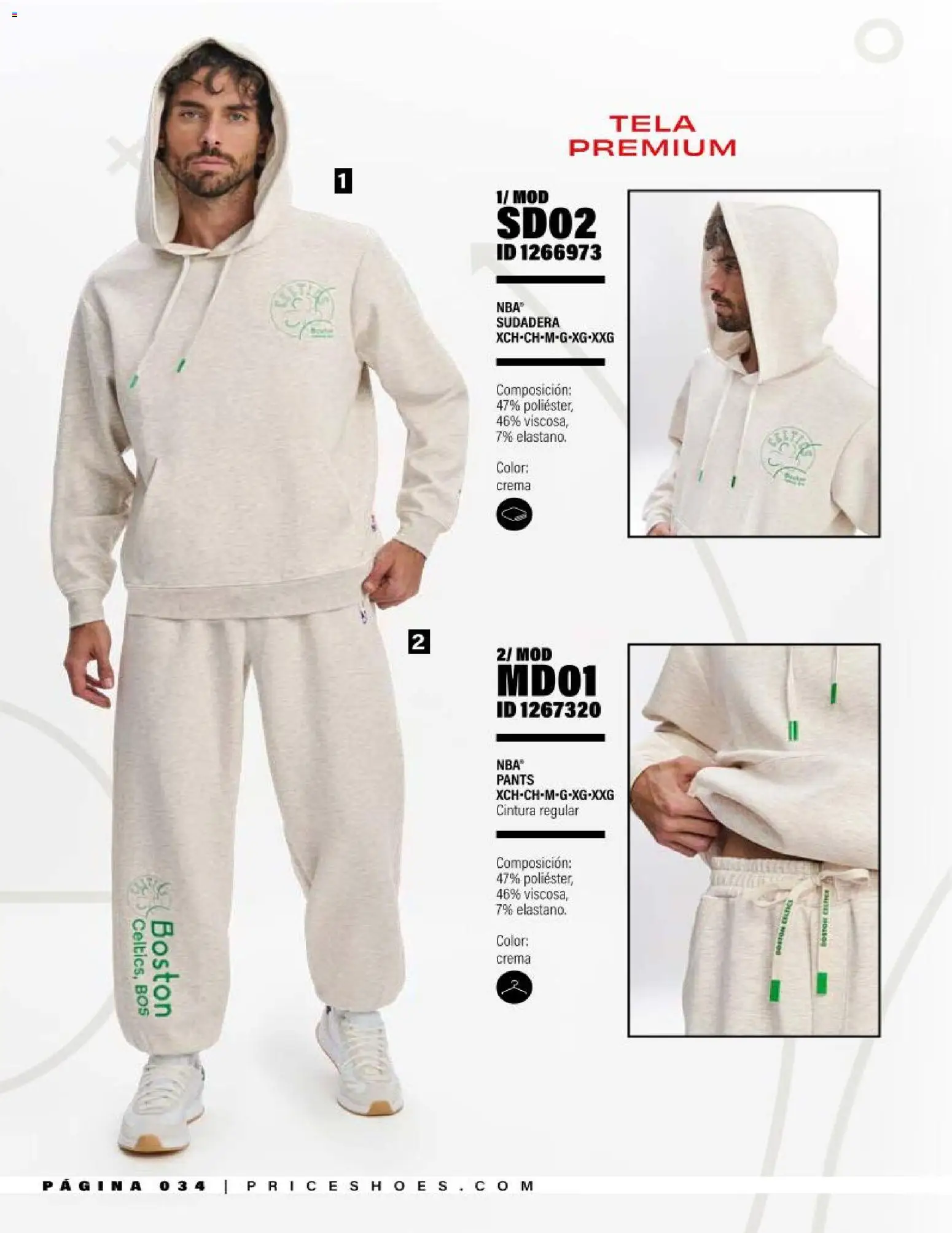 Nuevas ofertas de Price Shoes válidas en toda la República Mexicana desde el 20.03.2026. ¡Encuentra las mejores ofertas en Price Shoes catálogo NBA ! | Página: 34 | Productos: Crema, Sudadera, Pants