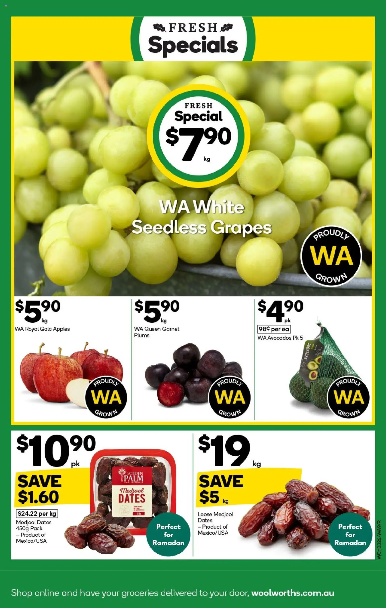 Woolworths catalogue - valid from 11.03.2026 | Page: 9 | Products: Apples, Grapes, Plums