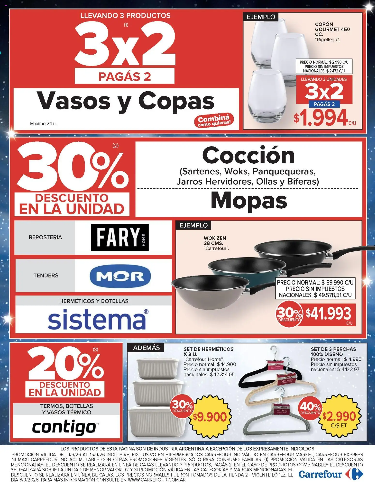 Carrefour - Carrefour Hiper │ válido desde el 09/09/2026 | Página: 24 | Productos: Ollas, Sobre, Wok, Vasos