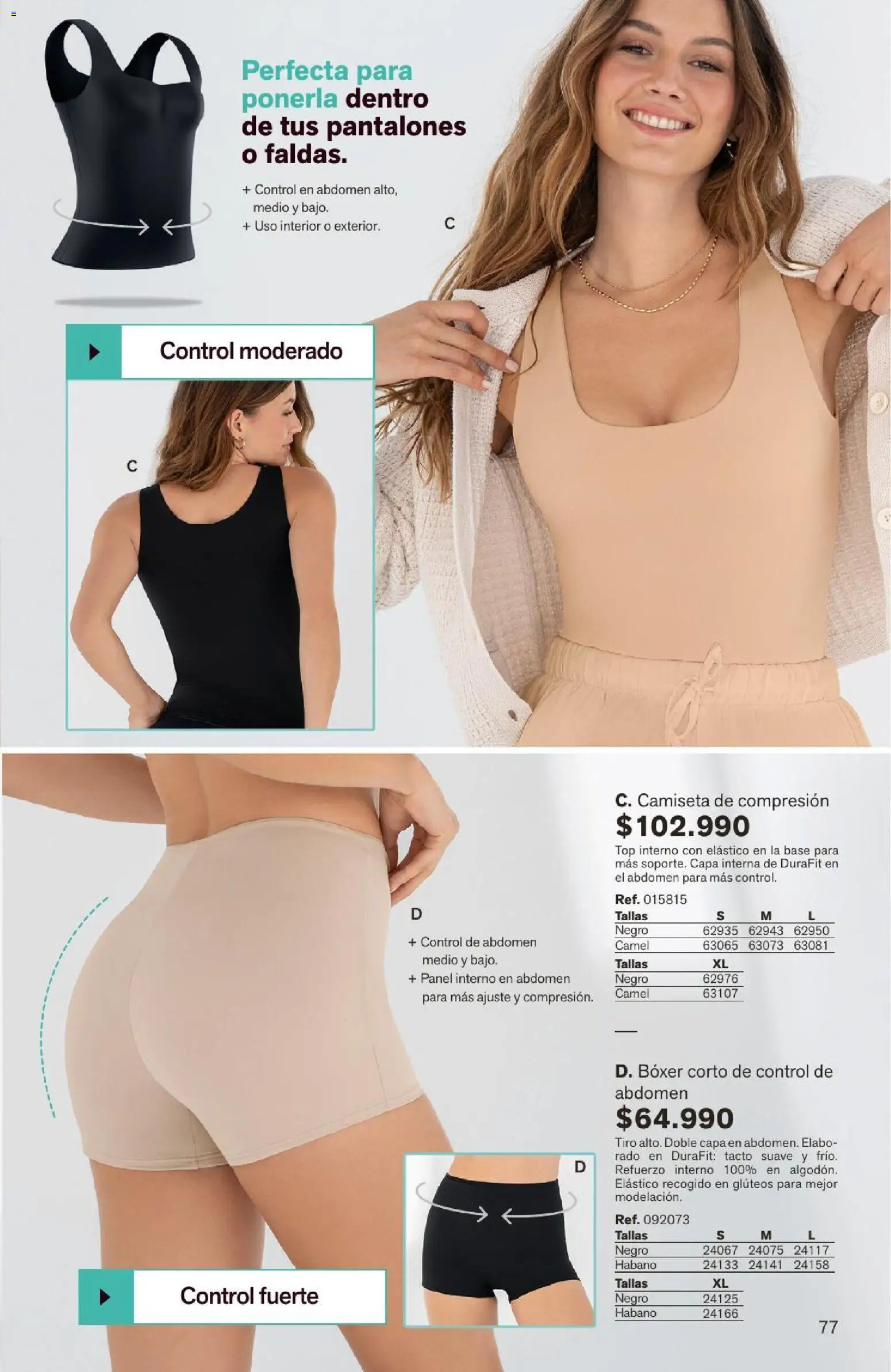 Leonisa revista - valida desde el 04/08/2026 | Página: 77 | Productos: Camiseta, Top, Pantalones