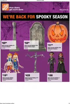 Preview of Home Depot - Halloween flyer from shop Home Depot valid from Aug 27, 2026